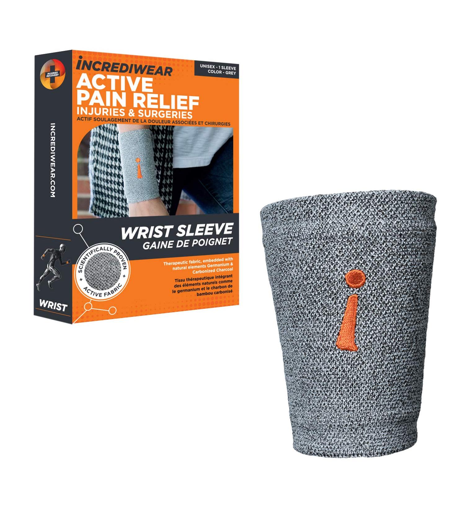 Incrediwear Wrist Sleeve Brace for Men and Women - Swelling and Joint Pain Relief - Grey S/M - Buy Online on GoSupps.com