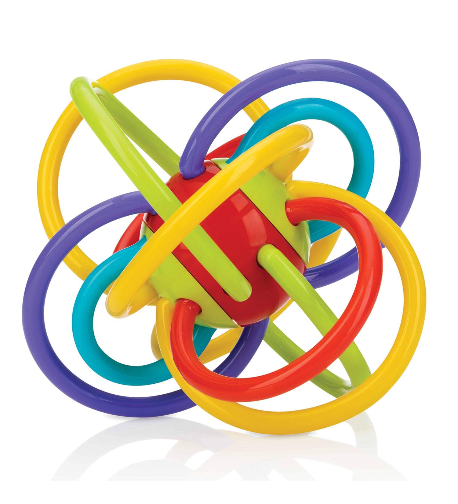 Nuby Lots A Loops Toy - Colorful Rattle Teether for 6M+ - Multicolored International Shipping Available - Buy Online on GoSupps.com
