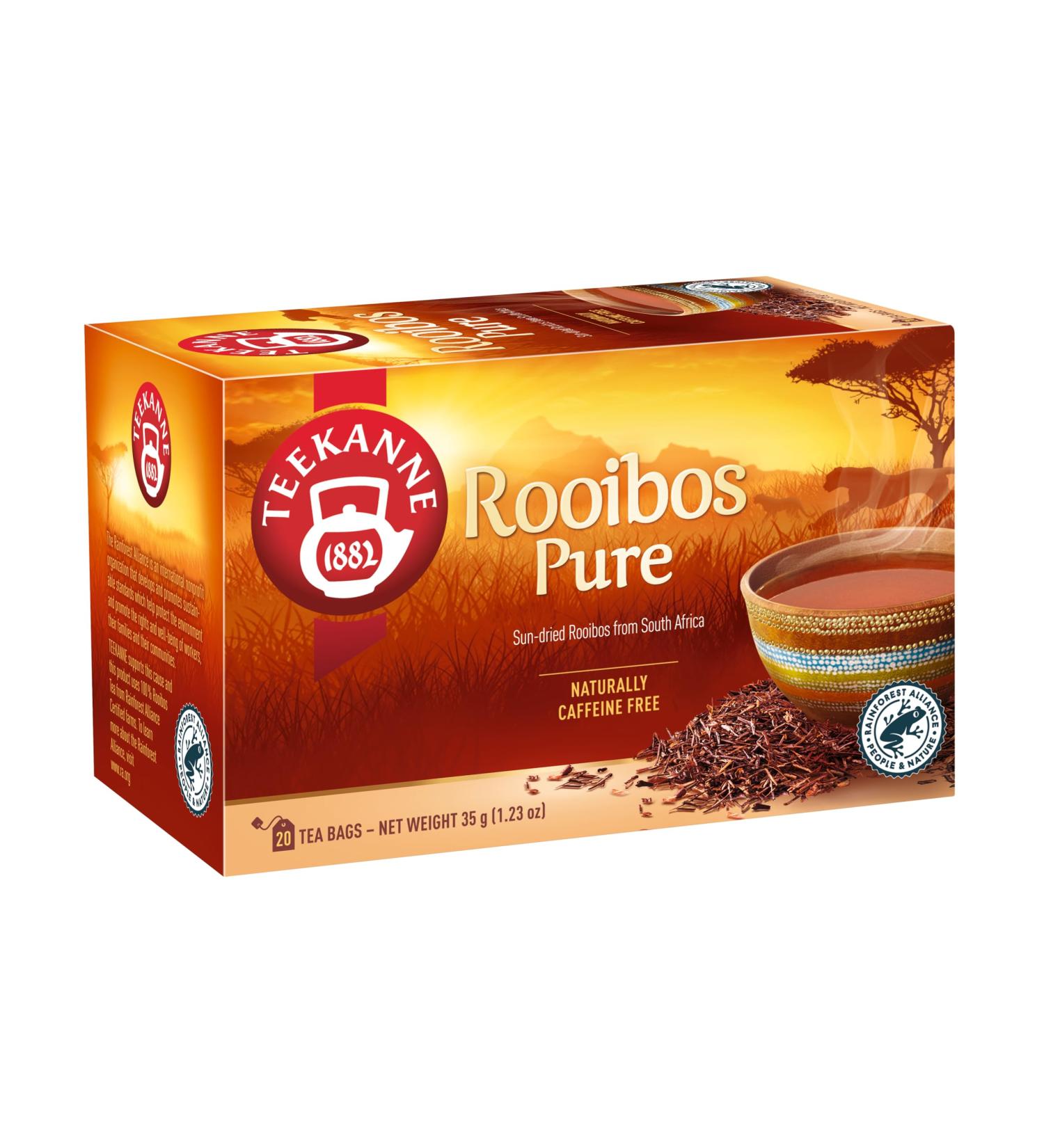 Teekanne Pure Rooibos Infusion Tea All Natural Sun Dried Rooibos from South Africa 20 Teabags - Buy Online on GoSupps.com