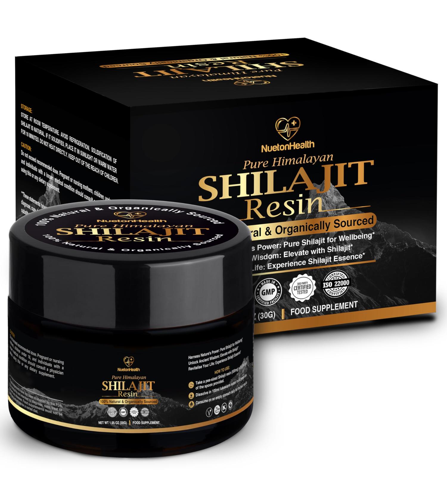 Pure Organic Himalayan Shilajit Resin 30g - Gold Grade | Vegan, Lab Tested for Immune Support & Vitality Boost | Rich in Fulvic & Humic Acid - Buy Online on GoSupps.com