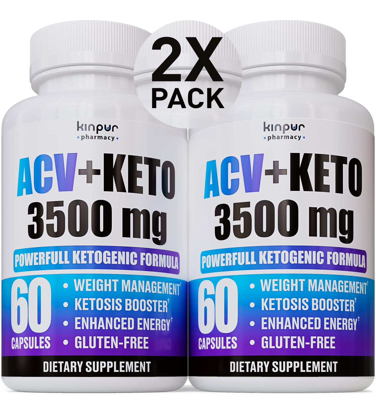 Premium Keto + Apple Cider Vinegar Pills for Energy, Digestion & Focus - 120 Capsules - Immunity & Brain Function Support - American Quality - Buy Online on GoSupps.com