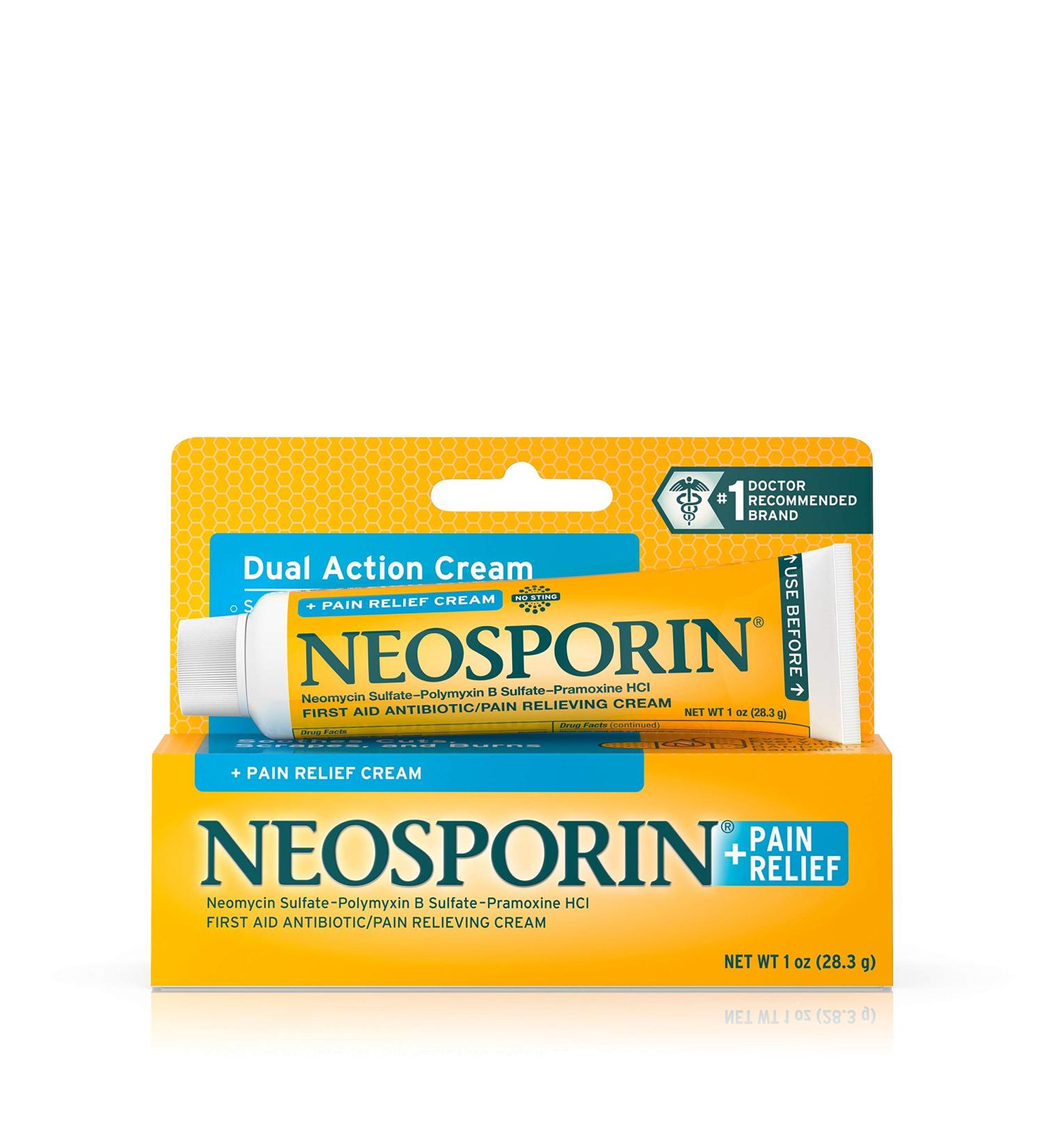 Neosporin + Pain Relief Cream Maximum Strength 1 oz - Fast-Acting Relief - Buy Online on GoSupps.com