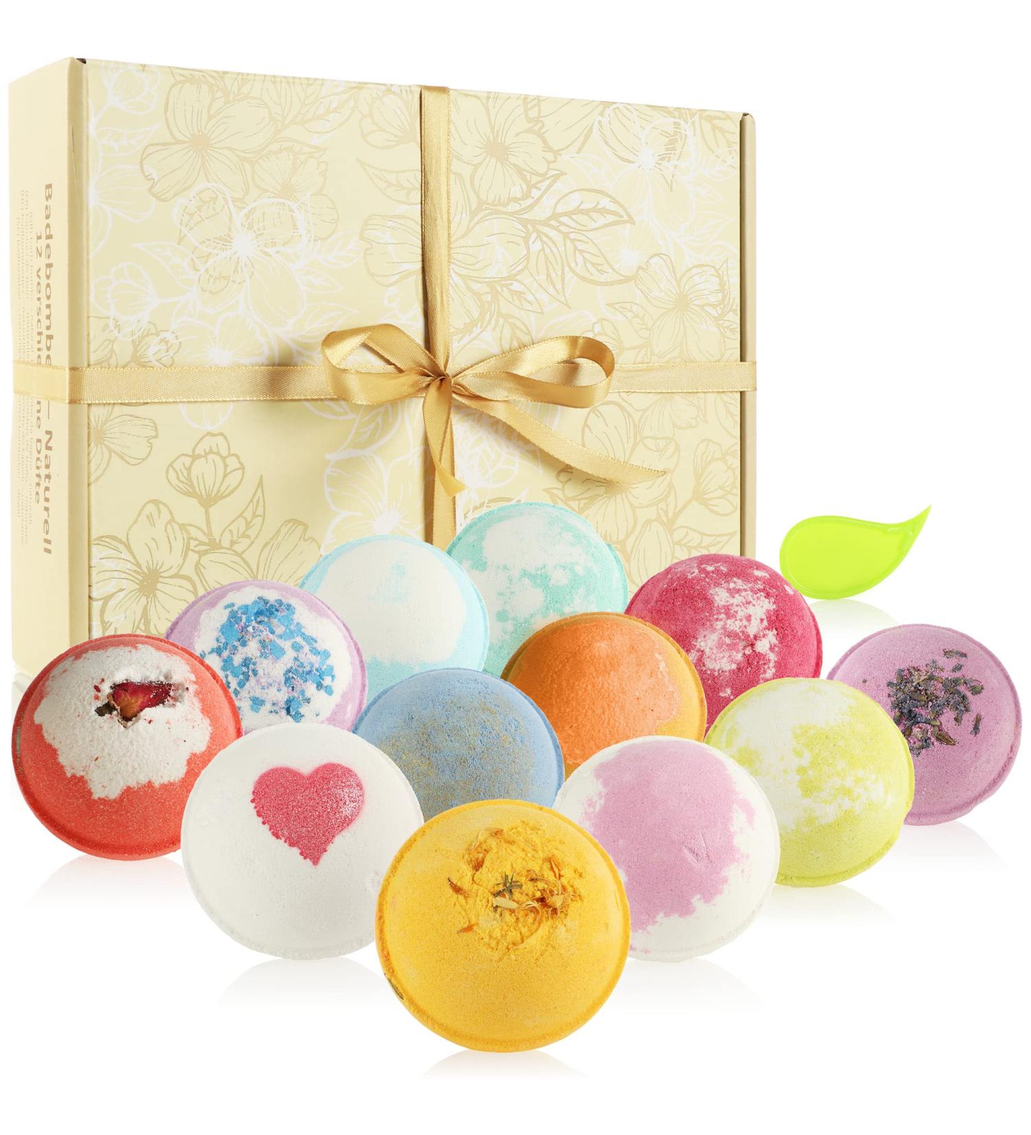 Robin Goods 12-Part Bathing Ball Set | Aromatherapy Gift Set for Mother's Day Valentine's Day & Birthdays - 12 Relaxing Bath Bombs - Buy Online on GoSupps.com