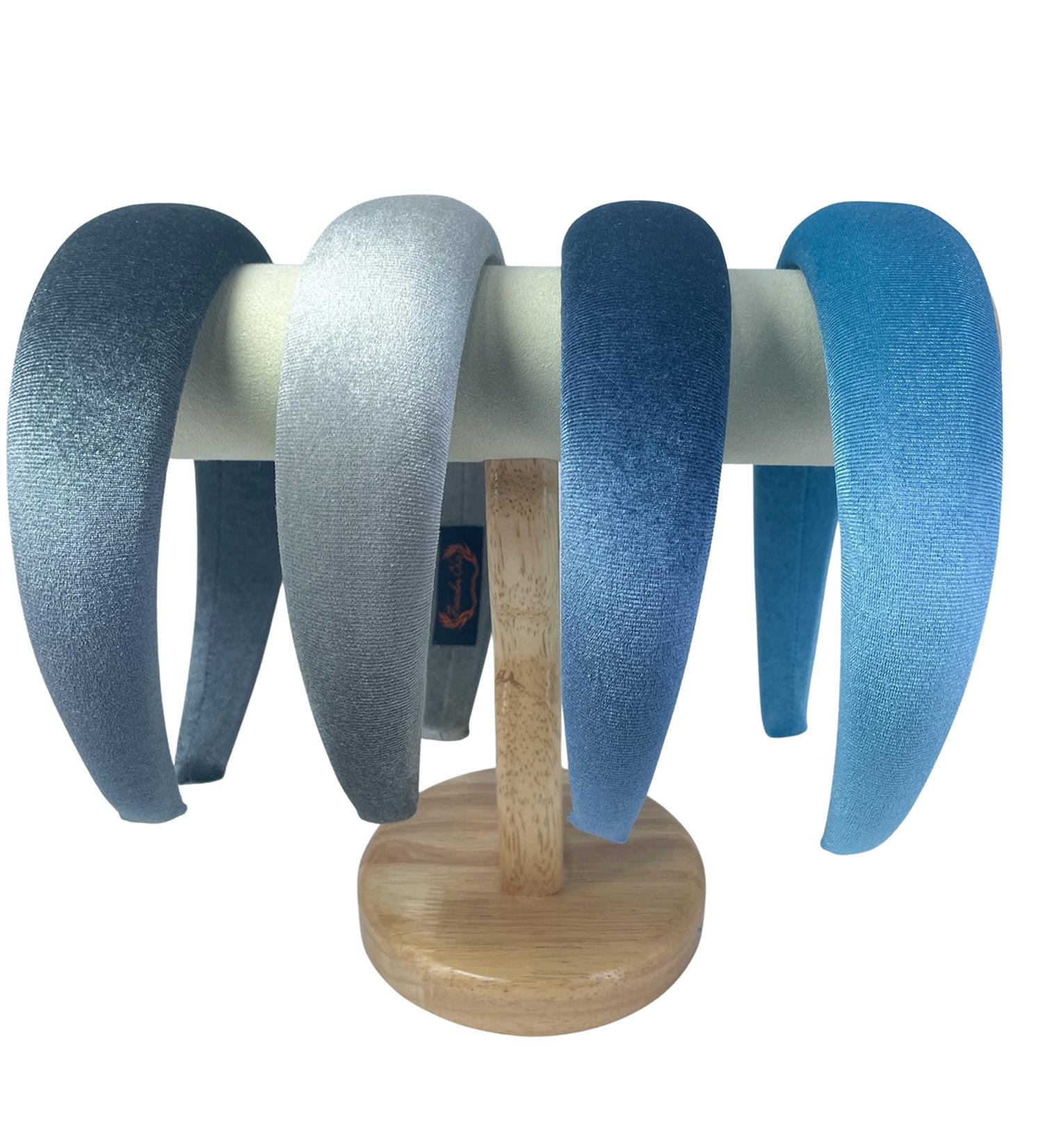 Firecolor Chic 4 PCS Velvet Padded Headbands Set for Women - Teal - Buy Online on GoSupps.com