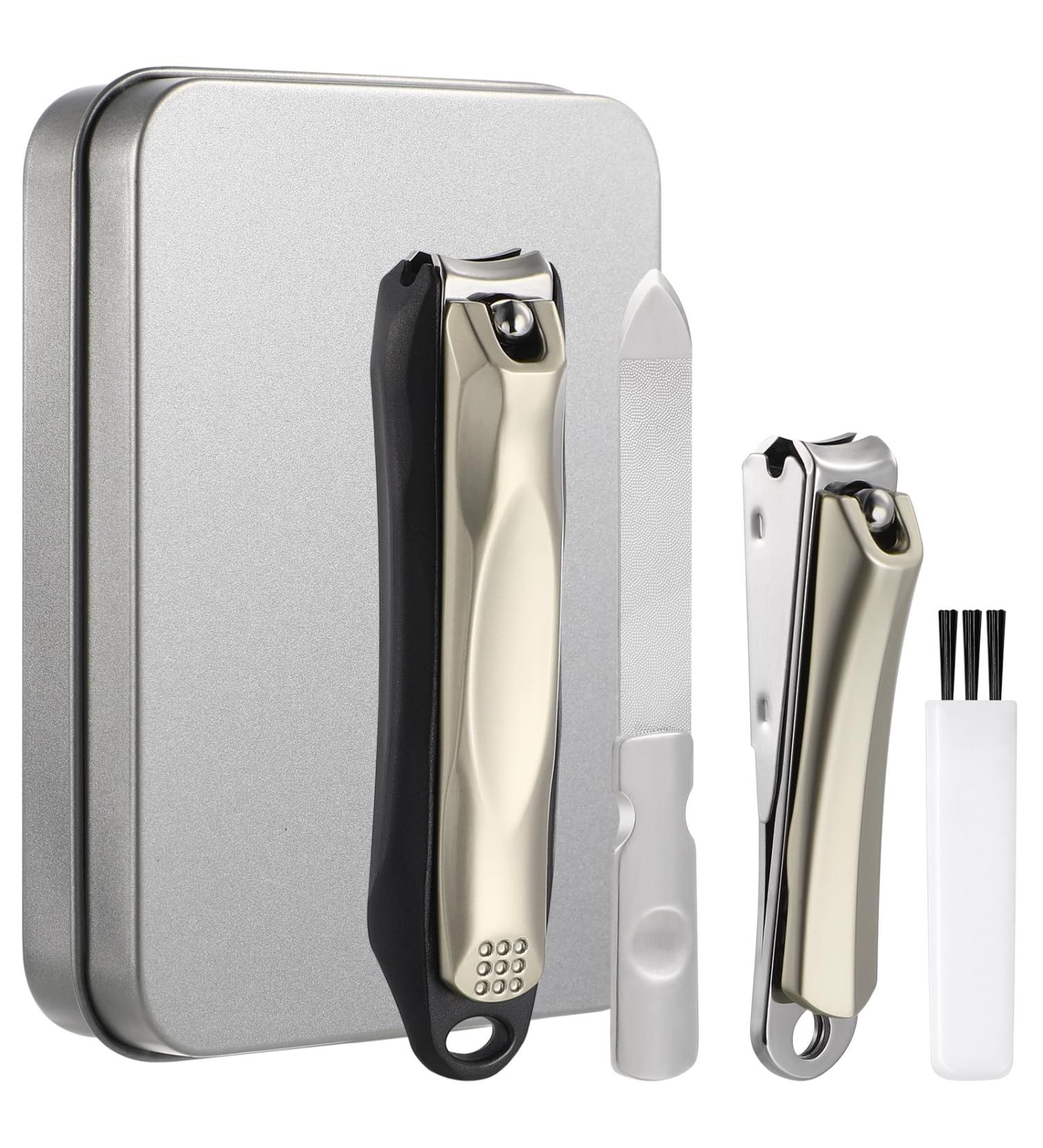 Beavorty Nail Clippers Toenail Clippers Kits Stainless Steel Fingernail and Toenail Clipper Cutters Nail Cutters Sets with Nail File and Cleaning Brush for Seniors Aducts Baby - Buy Online on GoSupps.com
