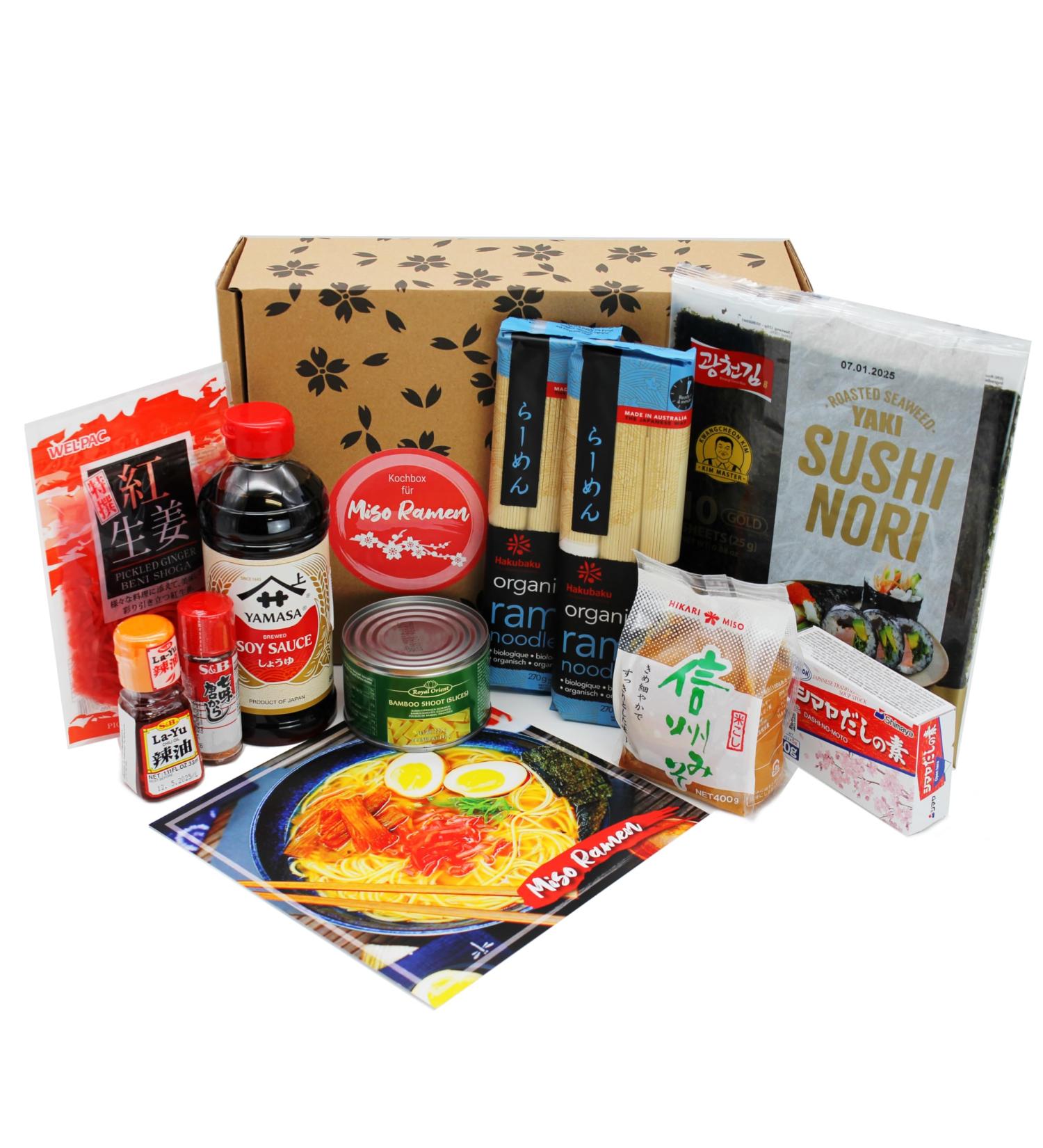 Miso Ramen Cooking Set - 10-Piece DIY Kit for Authentic Japanese Noodle Soup (6 Servings) | Perfect Gift Idea - Buy Online on GoSupps.com