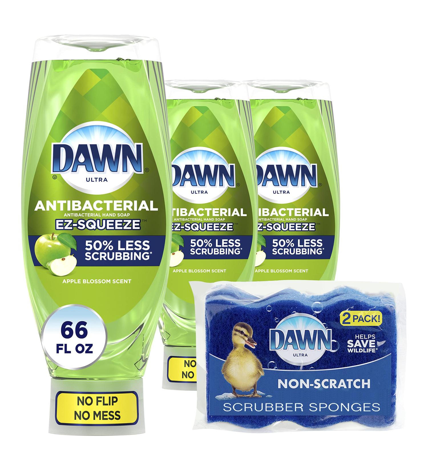 Dawn Antibacterial EZ-Squeeze Dish Soap Apple Blossom Scent (3x22 fl oz) - Buy Online on GoSupps.com