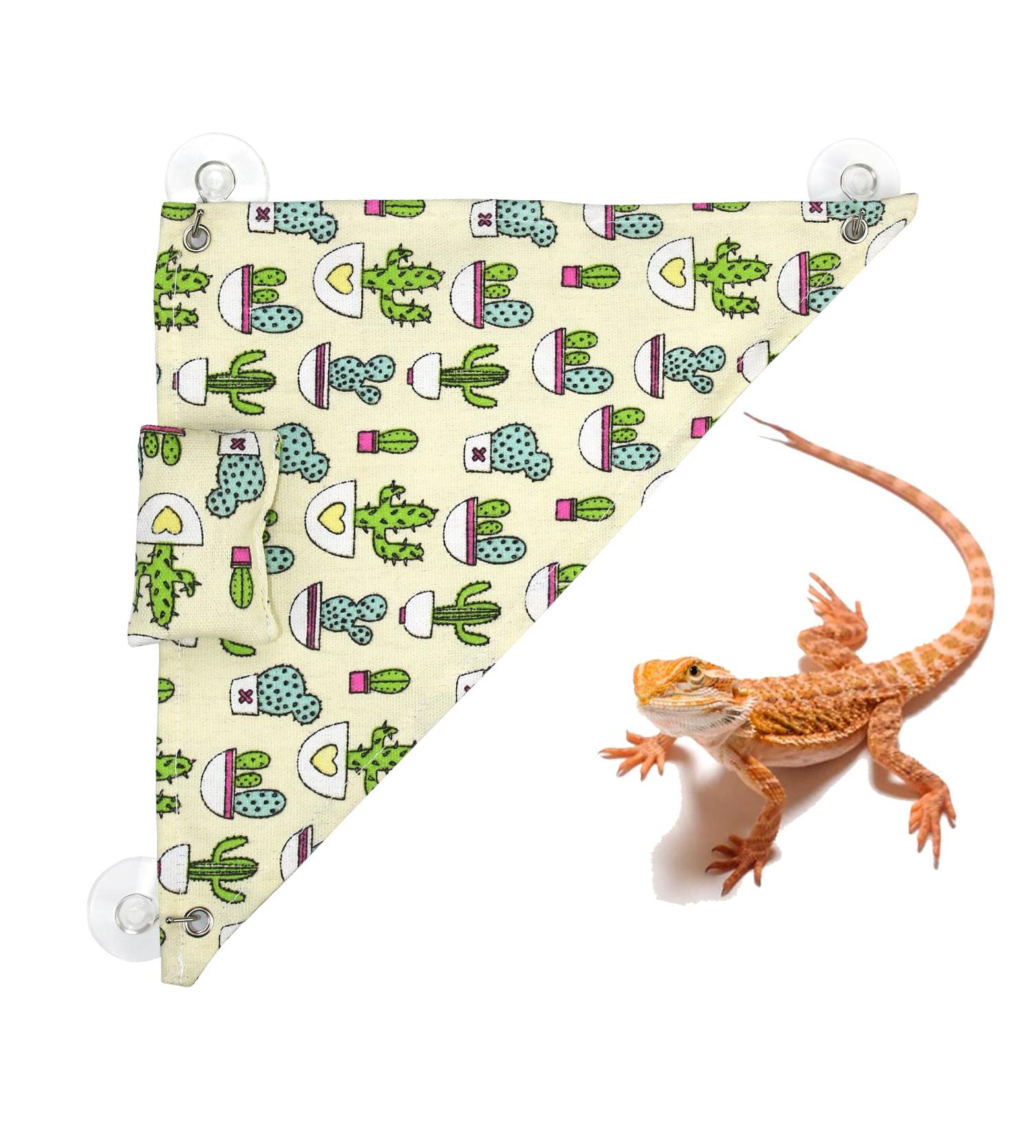 Tocwick 2Pcs Bearded Dragon Hammock and Pillow - Hanging Bed Lounger for Small Animals | Green - Buy Online on GoSupps.com