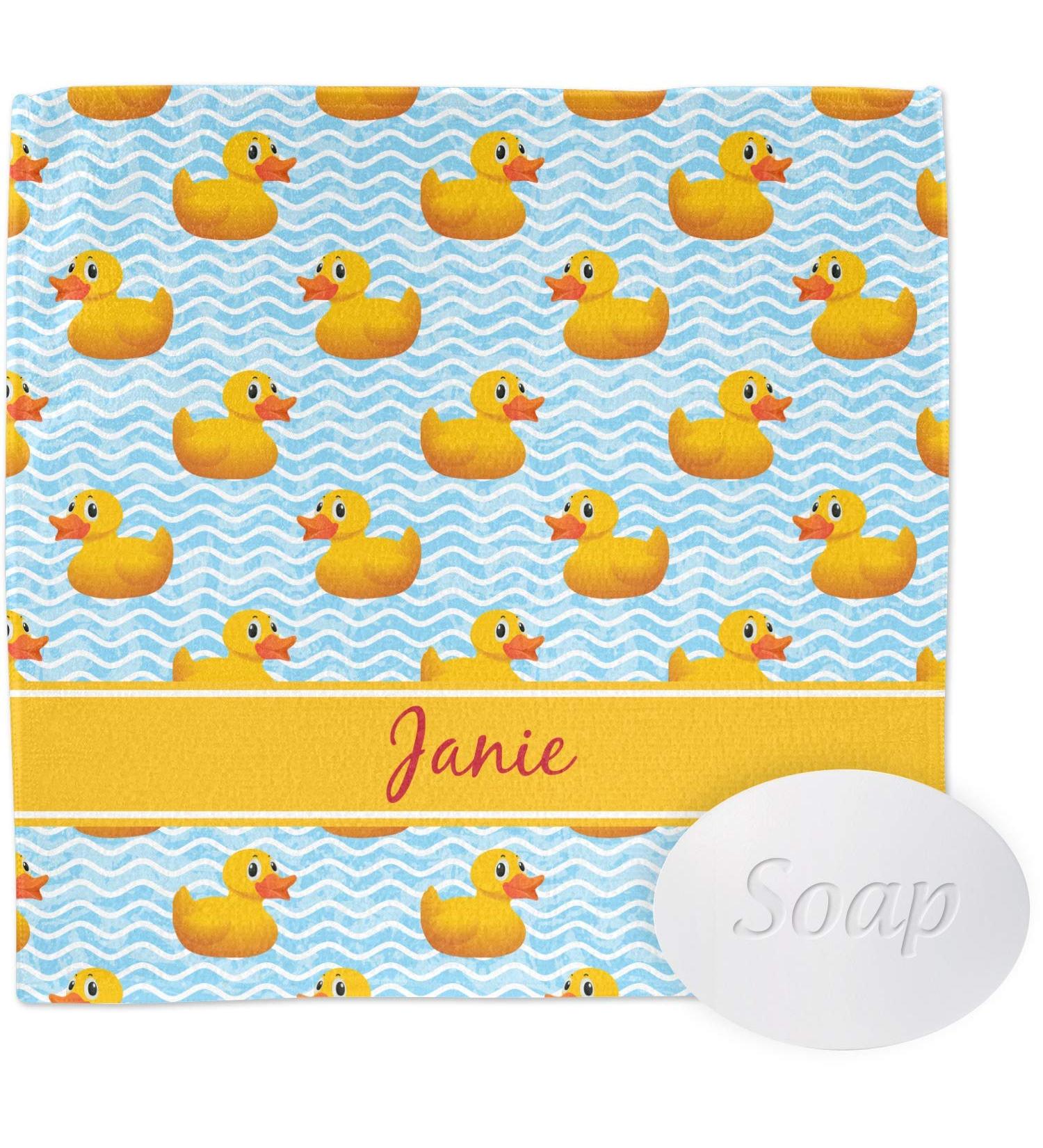 YouCustomizeIt Personalized Rubber Duckie Washcloth