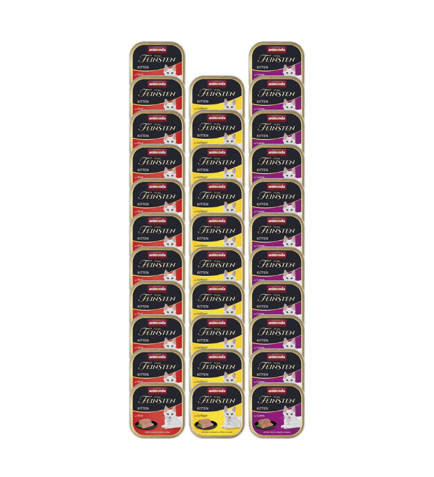 Animonda of the finest kitten wet food for growing cats in the first year of life variety for cat children 32 x 100 g variety of single 100 g (32 pack)