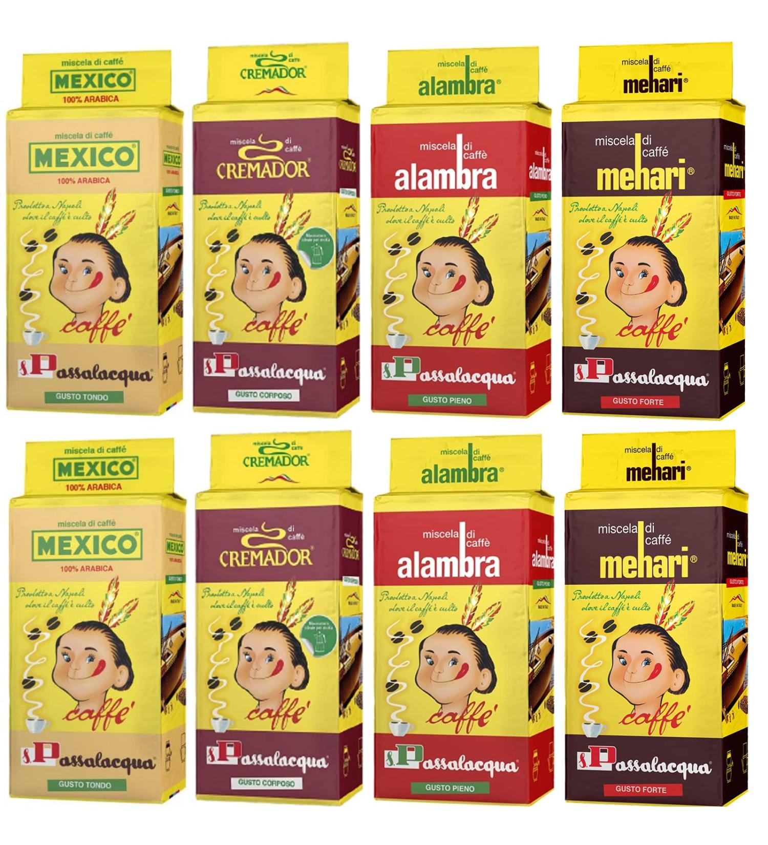 Passalacqua Passalacqua dreamset caf moulu Alambra Mehari Mekiko Cremador 8 x 250 g