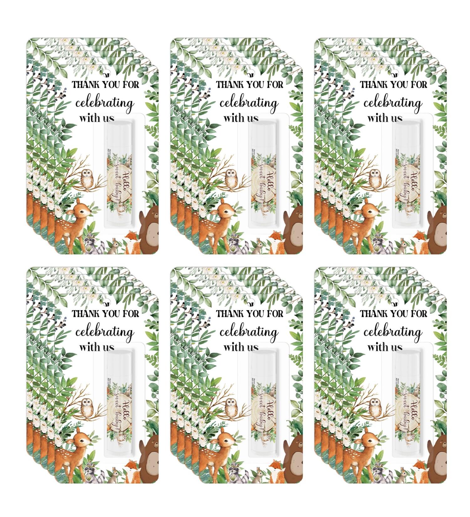 30 Pack Jungle Animal Baby Shower Favors Lip Balms Bulk Baby Showers Games Prizes Party Gifts Gender Reveal Favors Babys Showers Birthday Party Supplies Basket Gift Stuffers - Buy Online on GoSupps.com