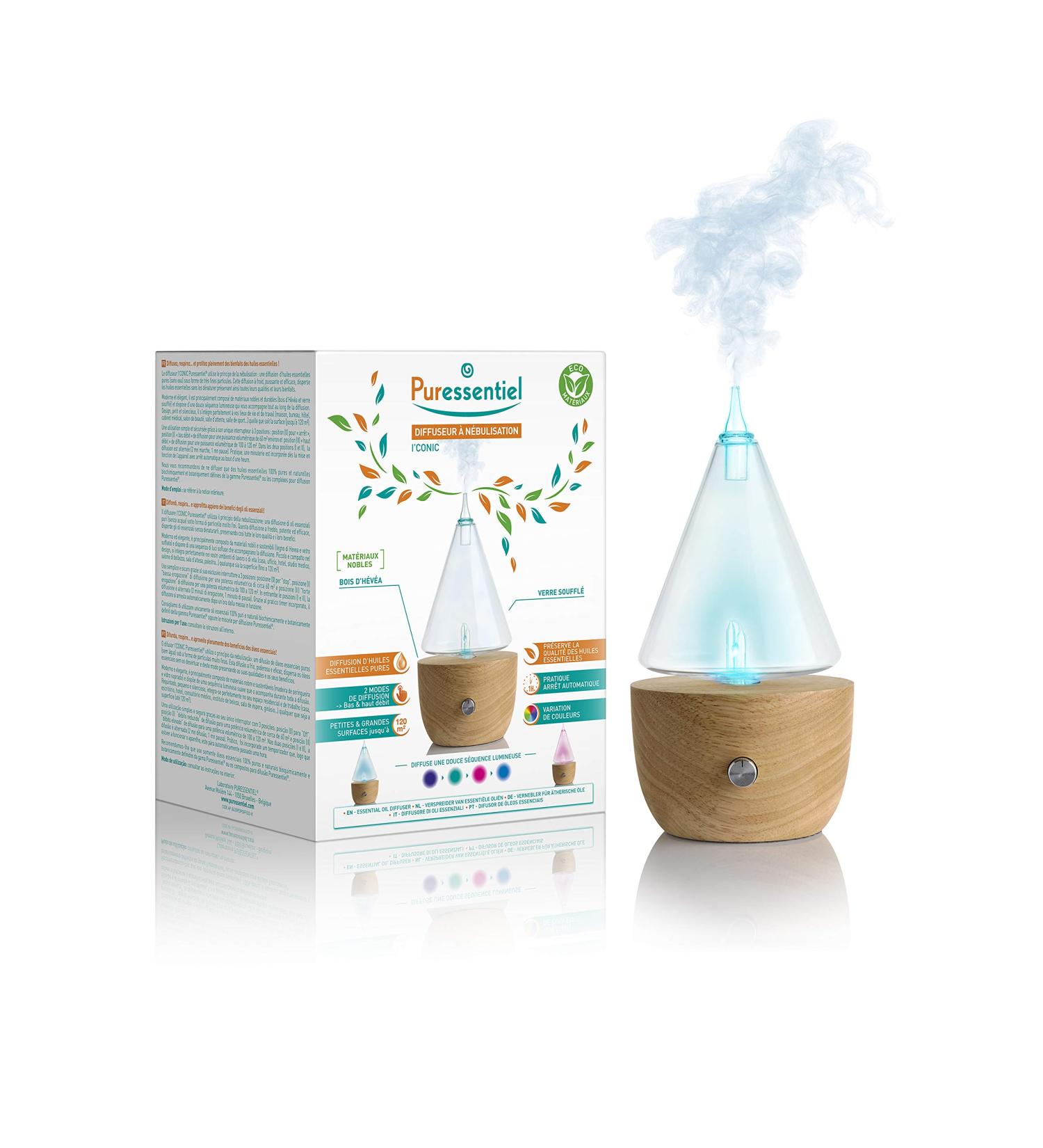 Pure Medie Essential Oil Atomizer - Iconic Natural Wood & Glass Aromatherapy Diffuser - Waterless Fogging Technology - Buy Online on GoSupps.com