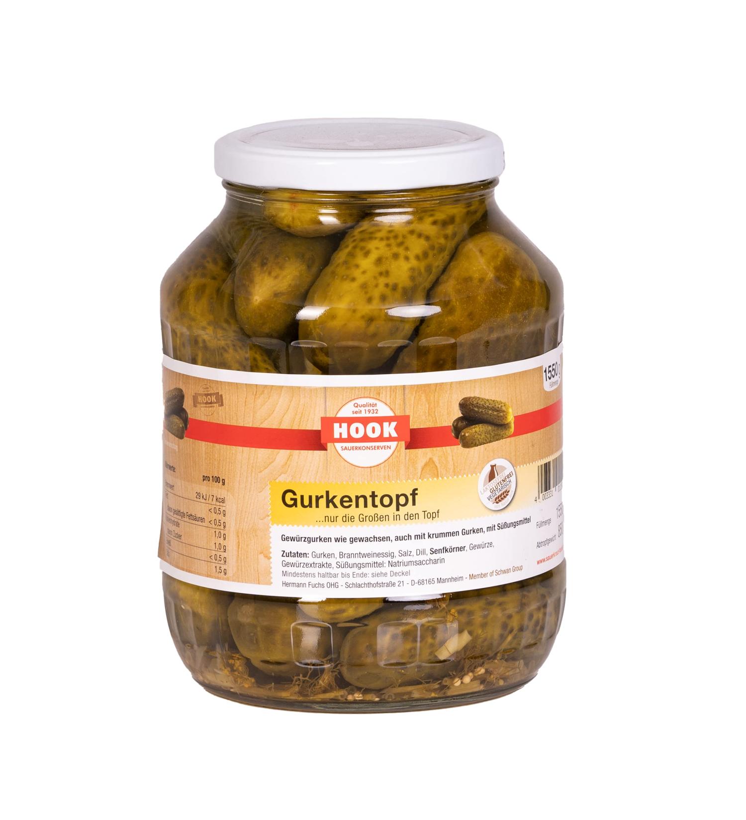 Hook HOOK - Cucumber jar 1550 g glass