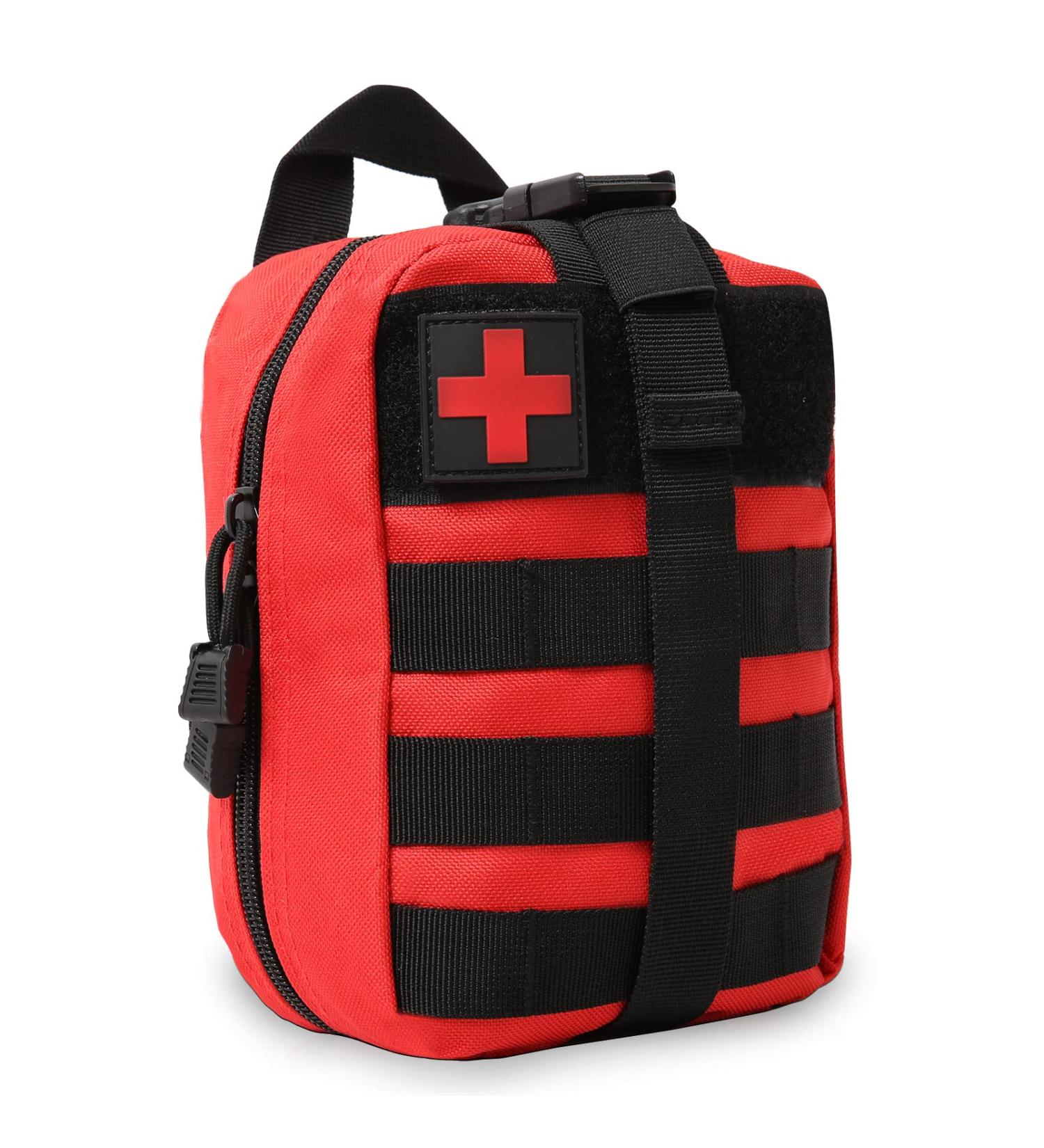 Buy Bituor Tactical First Aid Kit - Molle Pocket Bag Waterproof EMT Pouch for Camping Travel & Adventure (Red) - Buy Online on GoSupps.com