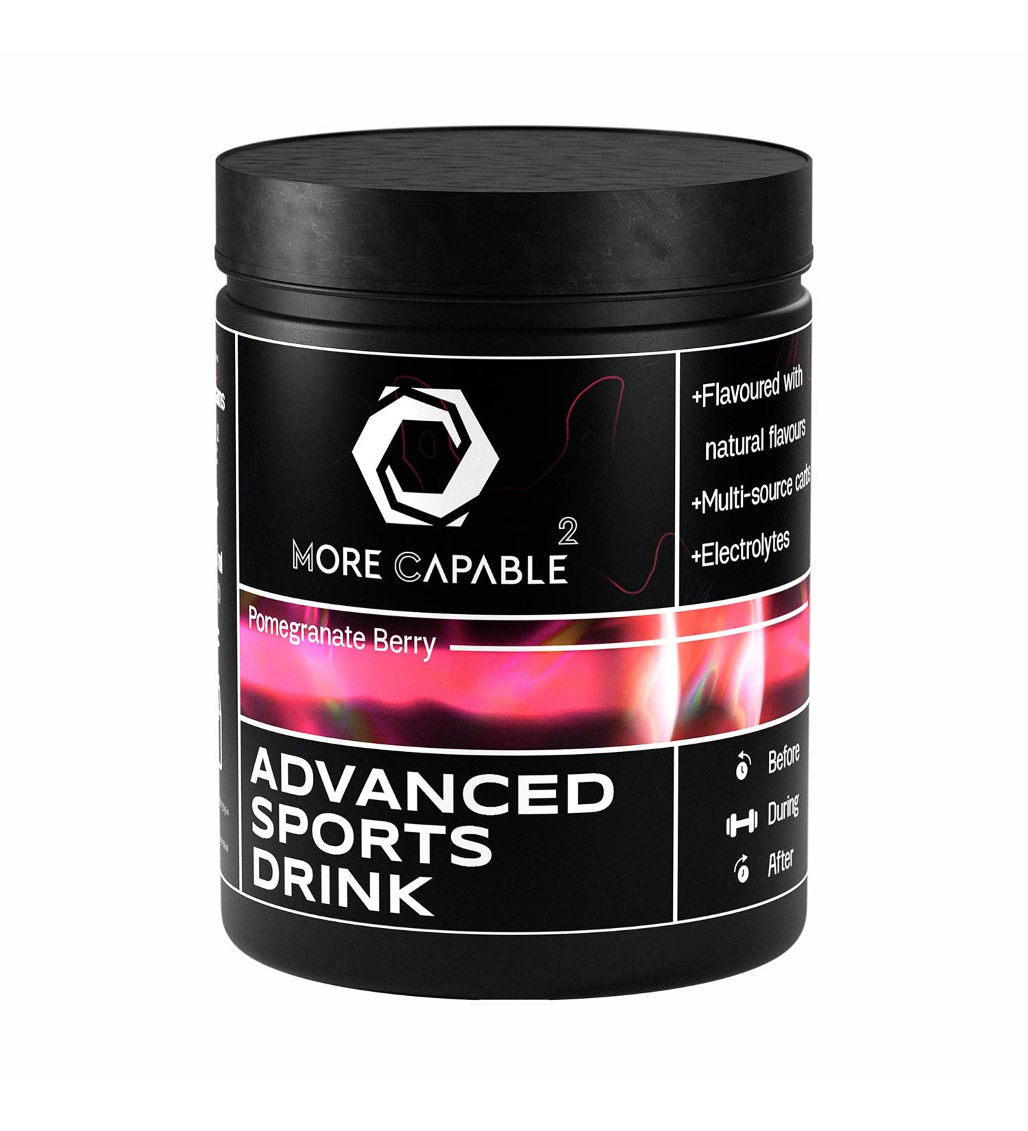More Capable Advanced Sports Drink | Electrolyte Powder with Carbohydrate Complex 4 Electrolytes & Amino Acids - Pomegranate Berry Flavor for Enhanced Hydration - Buy Online on GoSupps.com