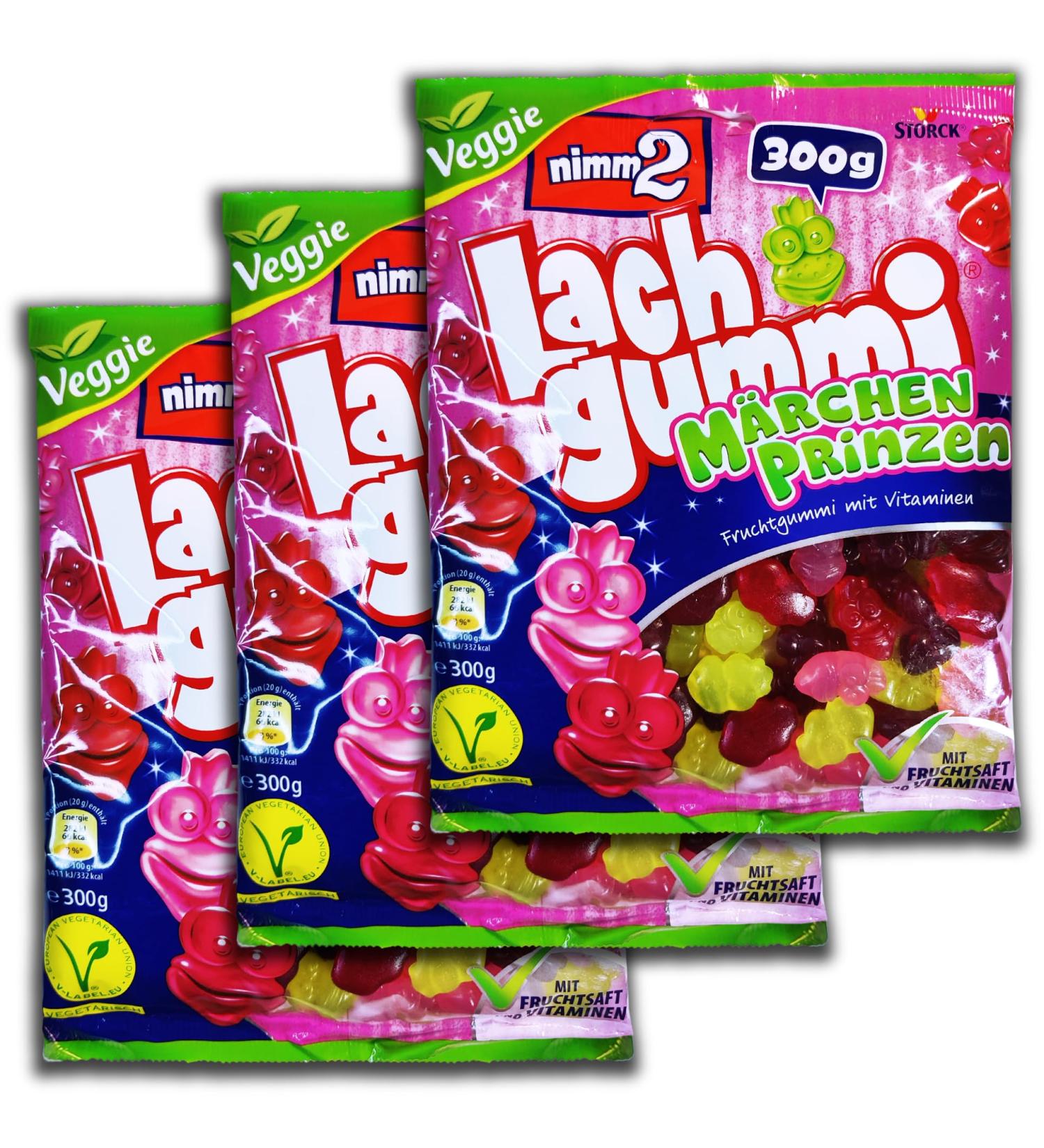 topDeal Nimm2 Pack of 3 x 300g packs of Fairy Tale Princes Laughter Gums