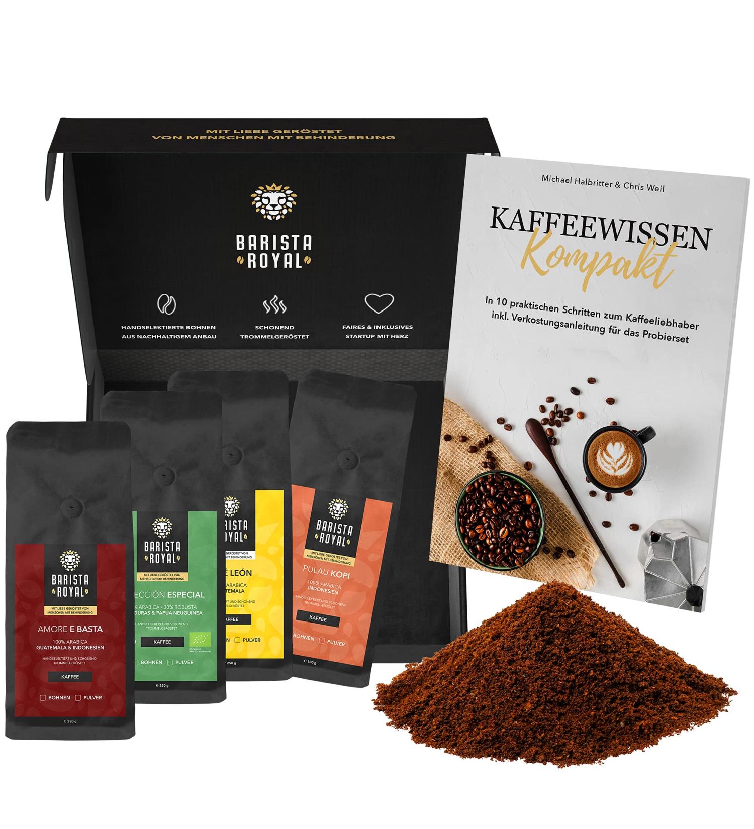 Coffee Gift Trial Set - Perfect for Men & Women | 4x250g Ground Coffee | Artisan Roasted by Skilled Hands with Disabilities - Buy Online on GoSupps.com