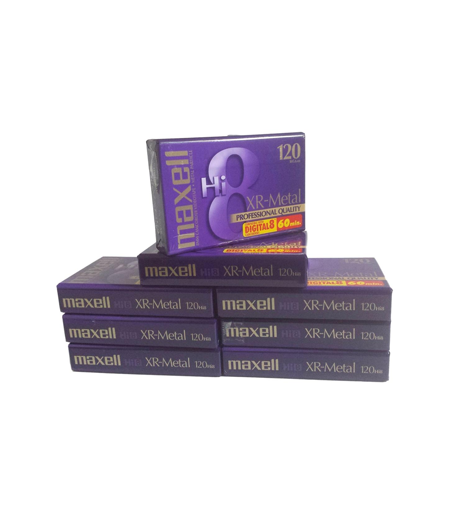 8 PACK MAXELL XR-METAL 120 PROFESSIONAL 8MM Hi8 60 min. TAPES - Buy Online on GoSupps.com