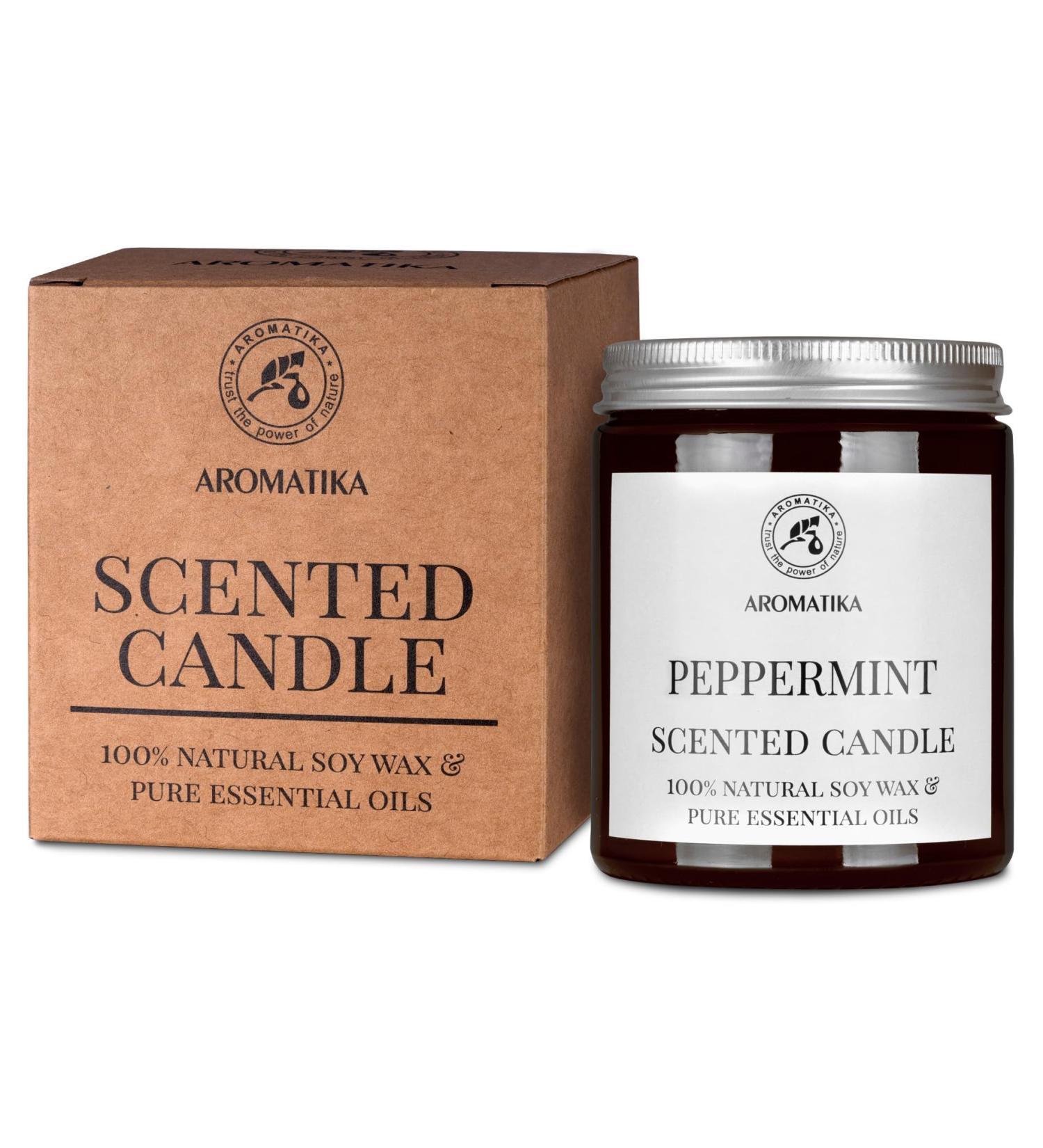 Peppermint Fragrance Candle 150g | 100% Essential Oil | Soy Wax Aromatherapy | Perfect Gift for Mother's Day & Birthdays - Buy Online on GoSupps.com