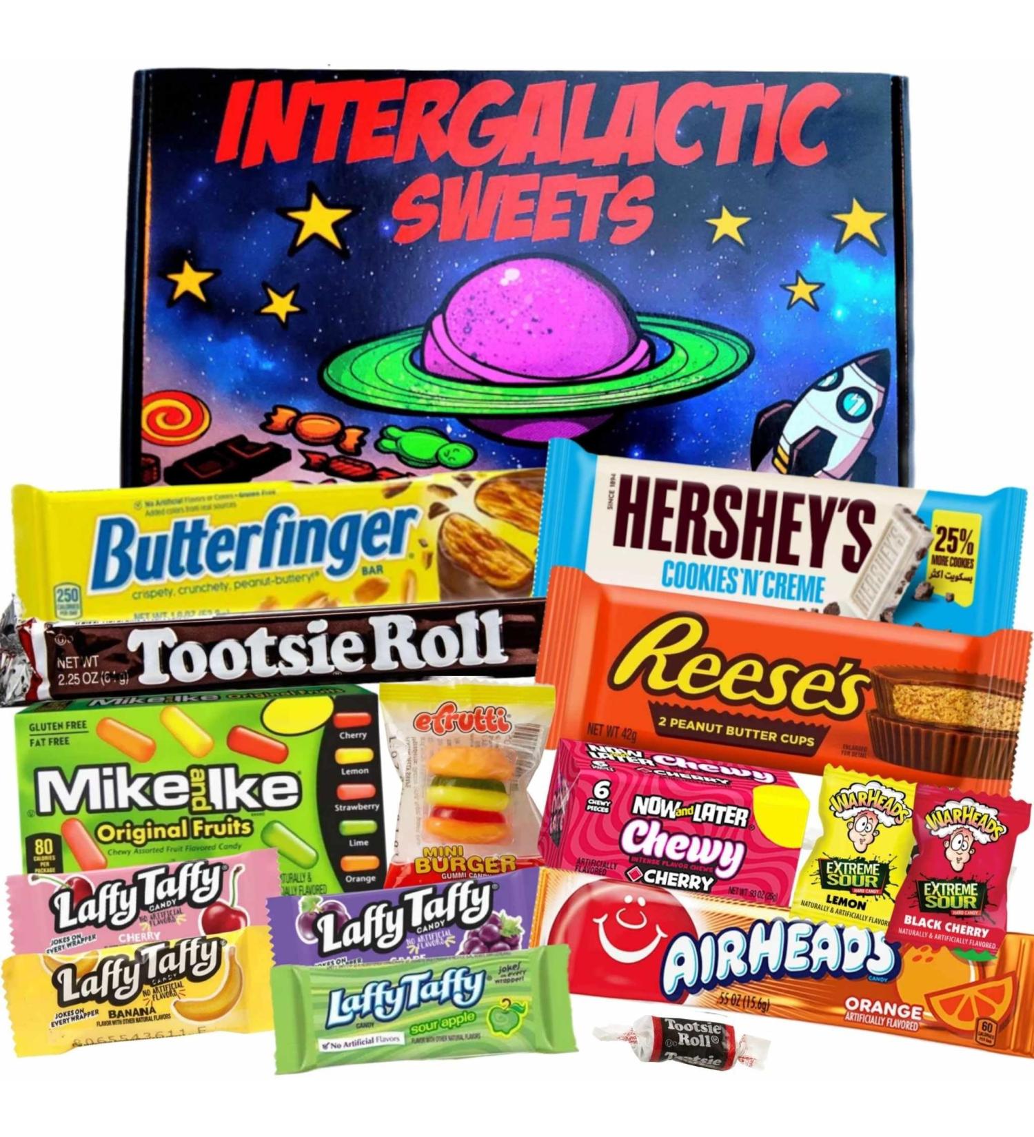 Intergalactic Sweets Chocolate & Candy Gift Box | Ideal for Children & Adults | 400g Hamper for Birthday & Christmas | 15 Full Size & Mini Treats - Buy Online on GoSupps.com