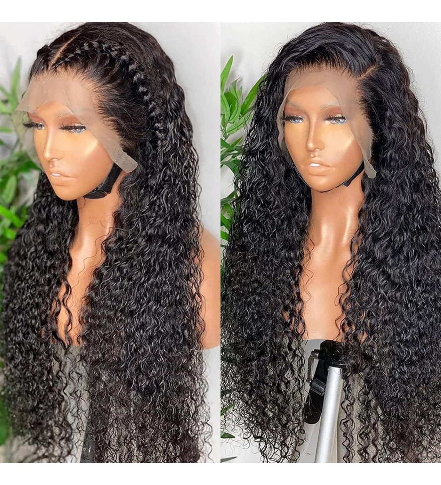 24 inch Deep Wave Lace Front Wig - Pre Plucked, 180% Density, Brazilian Virgin Human Hair - Buy Online on GoSupps.com