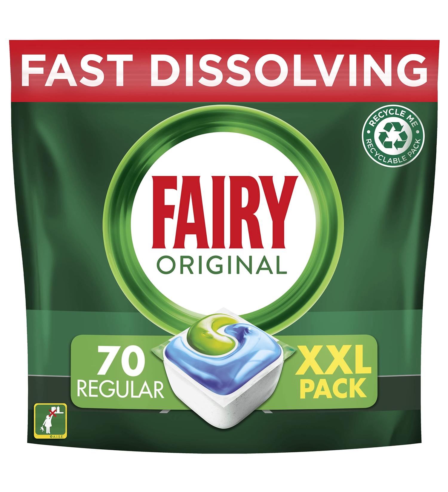 Fairy Original All-in-One Dishwasher Tablets Bulk - 78 Tablets - Buy Online on GoSupps.com