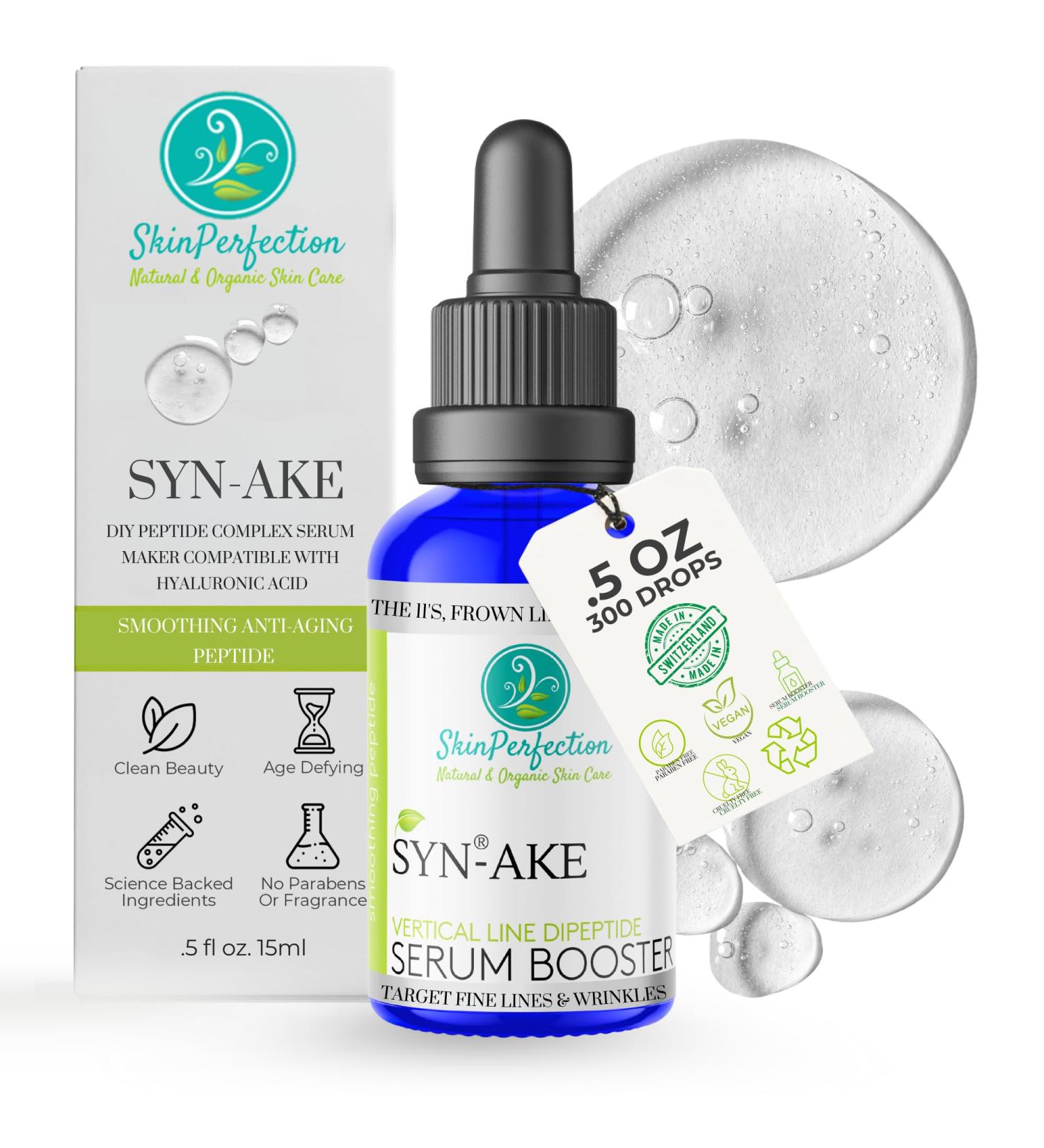 Skin Perfection Syn-AKE Face Serum for Women - Anti-Aging Tri-Peptide Moisturizer - 0.5oz Facial Serum for Youthful Skin - Buy Online on GoSupps.com