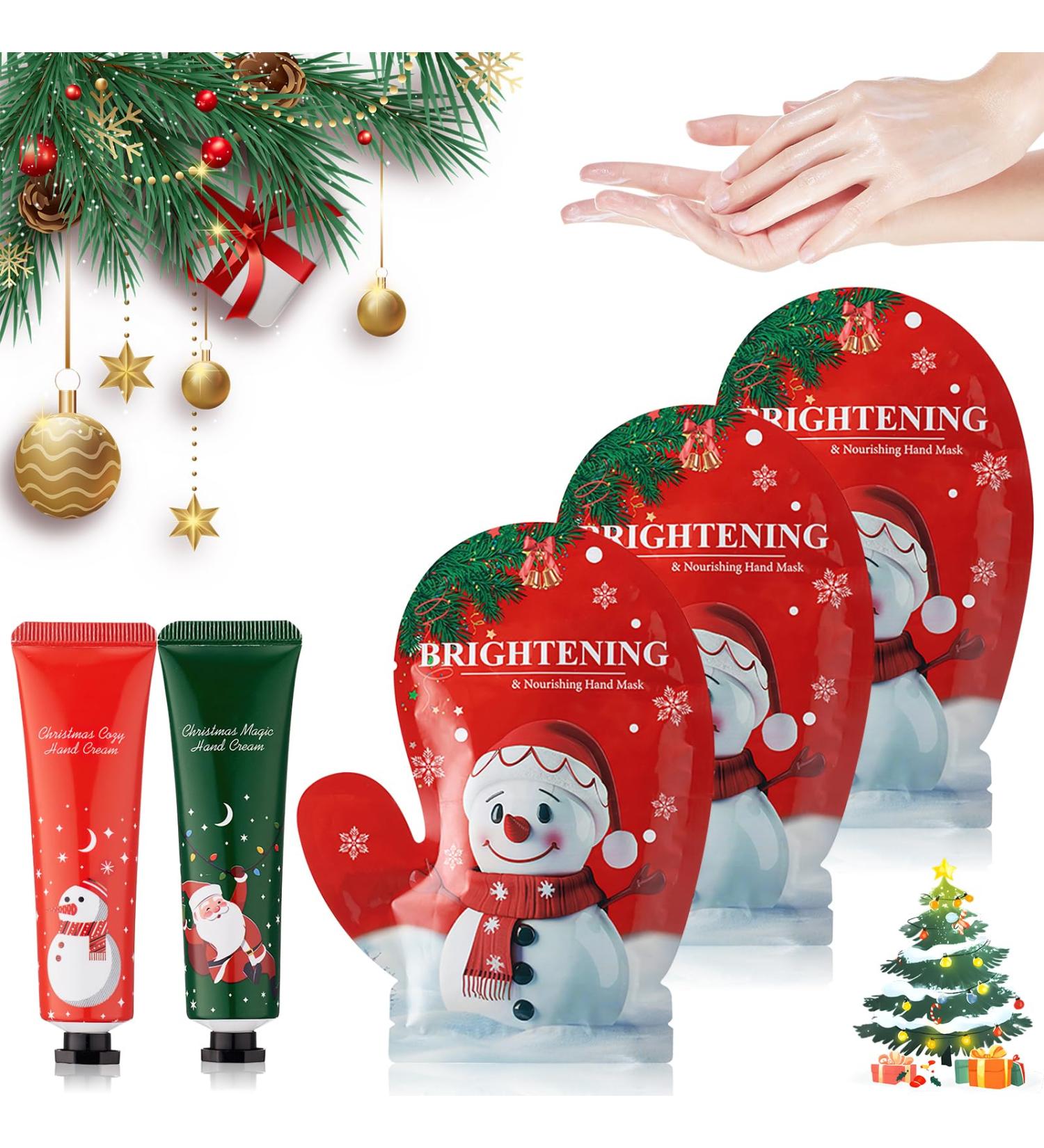  HapDeFu Exfoliating Glove Professional Hand Care Christmas Kit with 3 Hand Masks and 2 Hand Creams Intense Repair to Soften Skin - Buy Online on GoSupps.com
