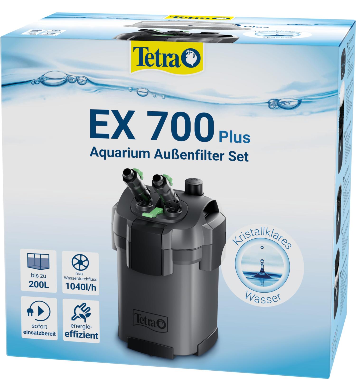 Tetra Aquarium External Filter EX 700 Plus | Powerful Filter for Aquariums Up to 200L | Crystal Clear Water for Fish - Buy Online on GoSupps.com