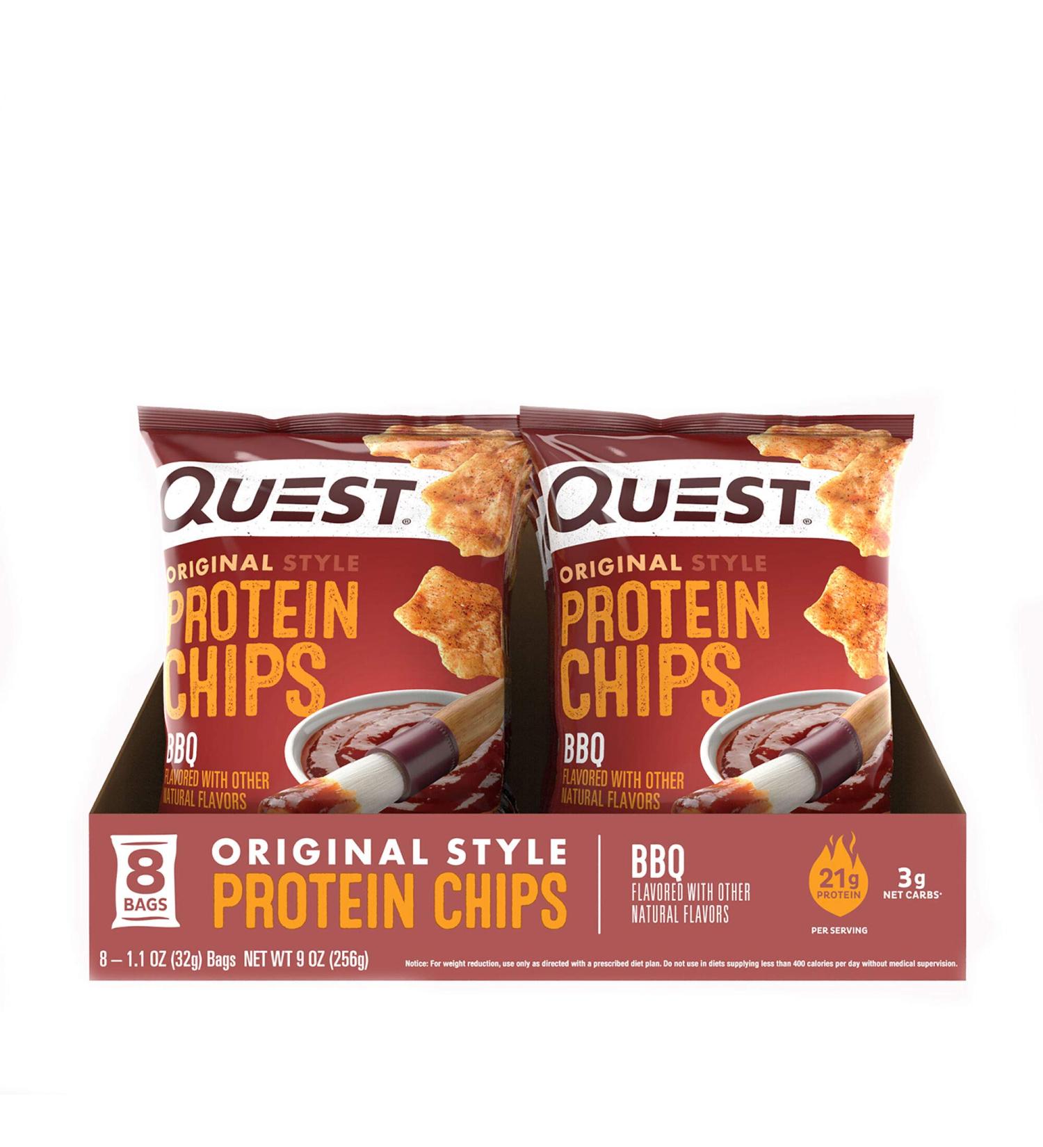 Quest Nutrition Protein Chips Chips BBQ 8 Count - Buy Online on GoSupps.com