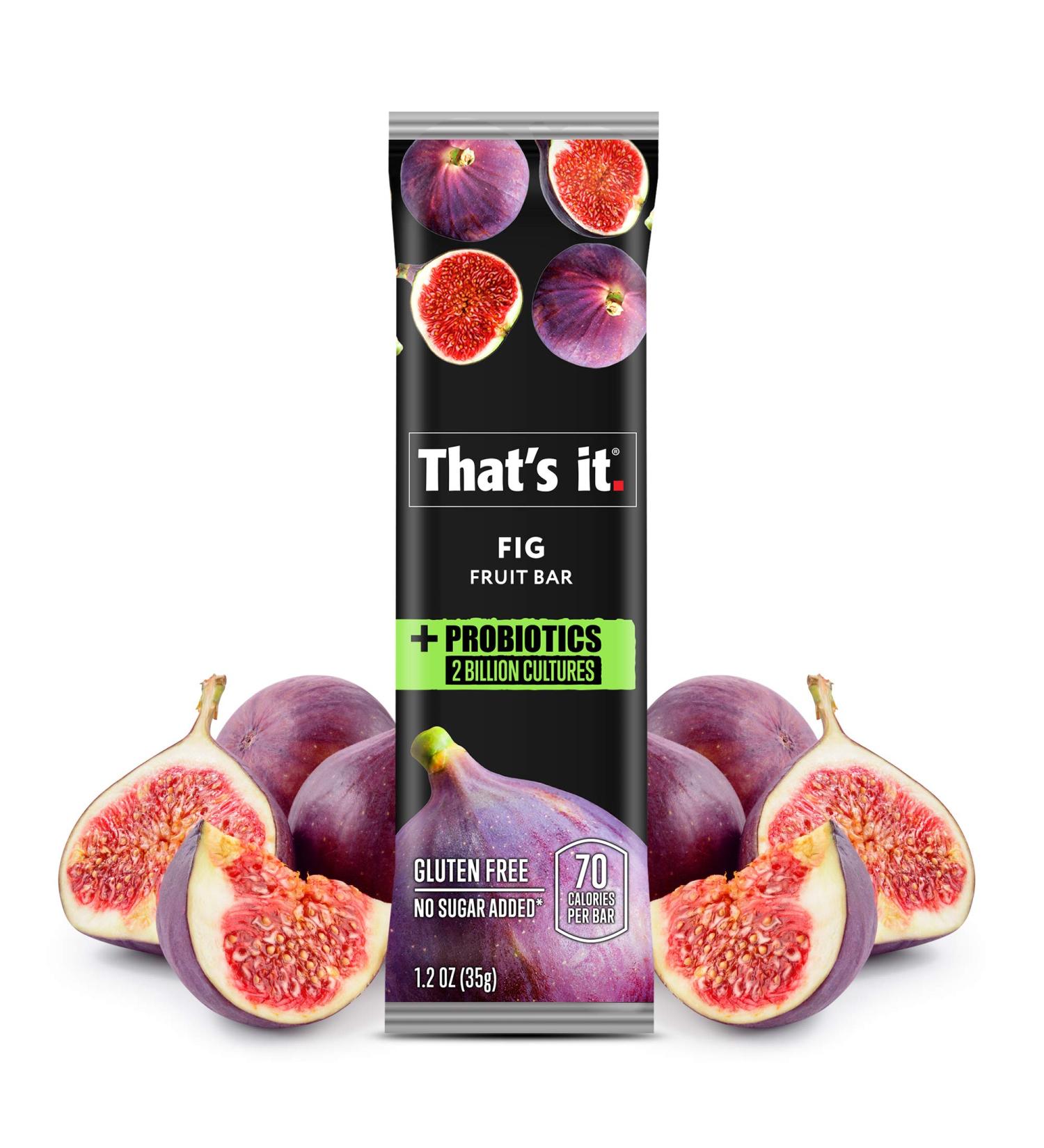 Probiotic Fruit Bar - Immunity Booster & Healthy Gut Support | All-Natural, Whole30, Paleo, Fig Flavor - Buy Online on GoSupps.com