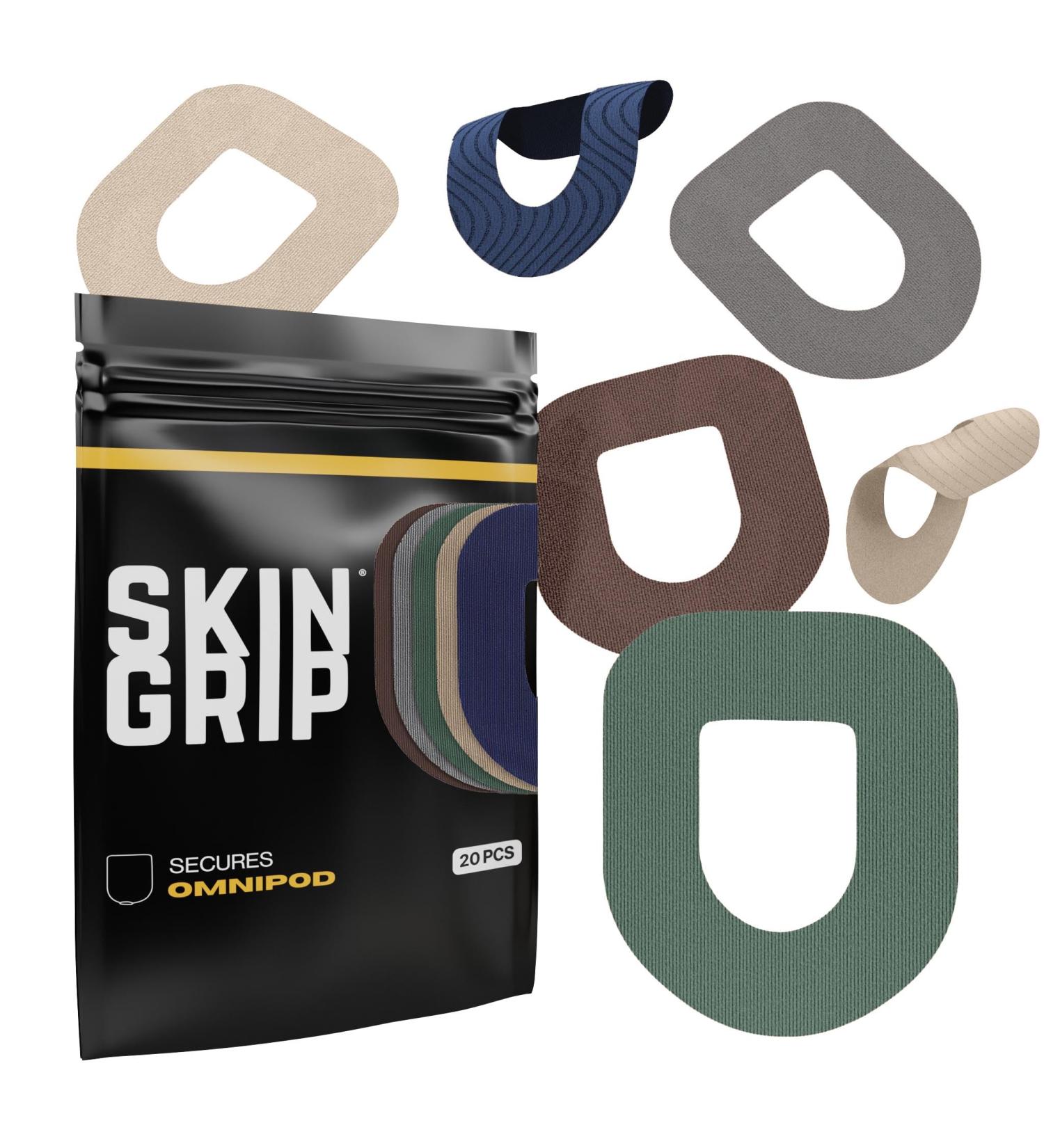 Buy Skin Grip Adhesive Patches for Omnipod Insulin Pump | Waterproof & Sweatproof | 3-Day Basics Pack - Buy Online on GoSupps.com