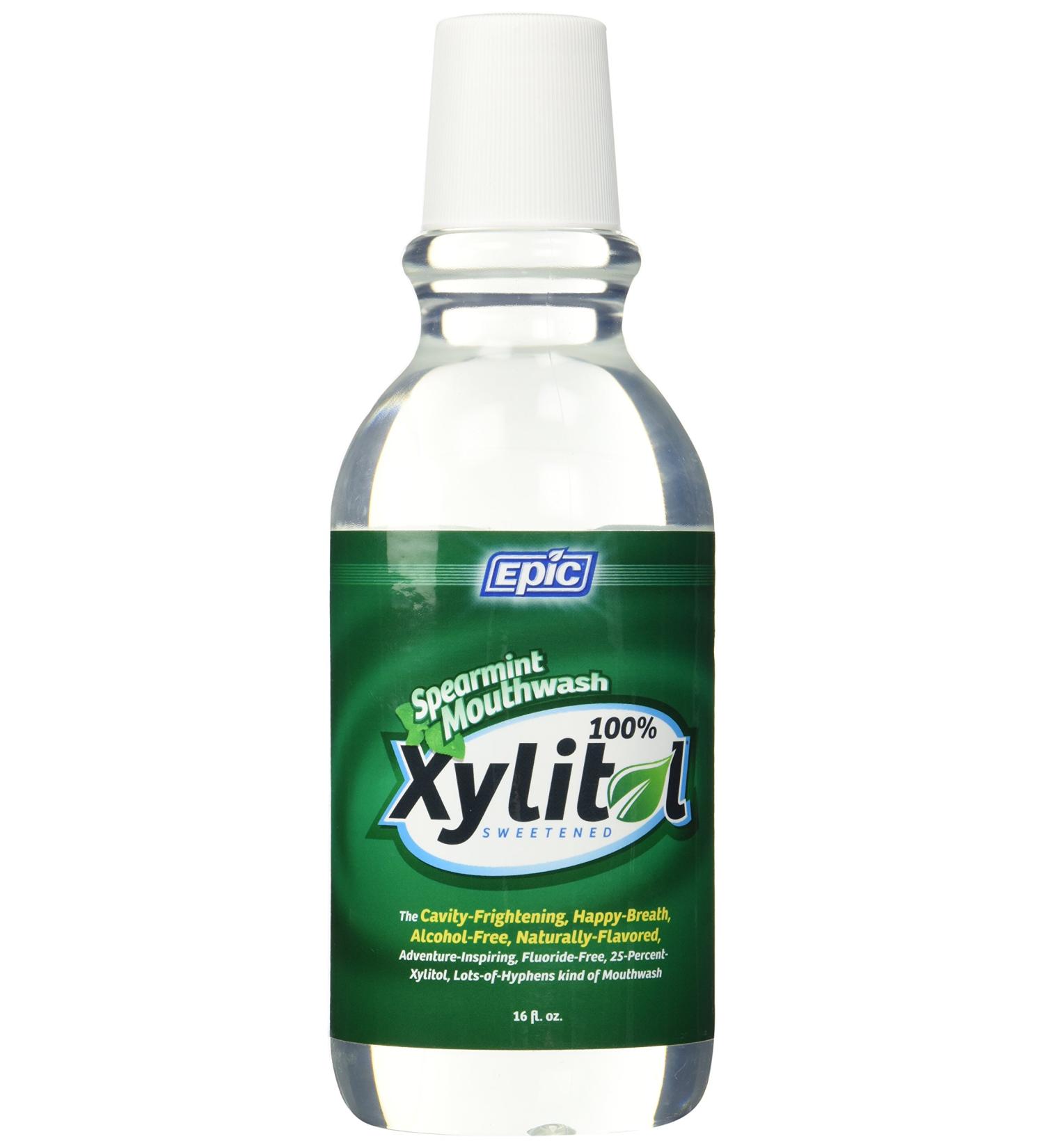 Epic Xyitol Spearmint Mouthwash - 16 oz Fresh Breath & Dental Care - Buy Online on GoSupps.com
