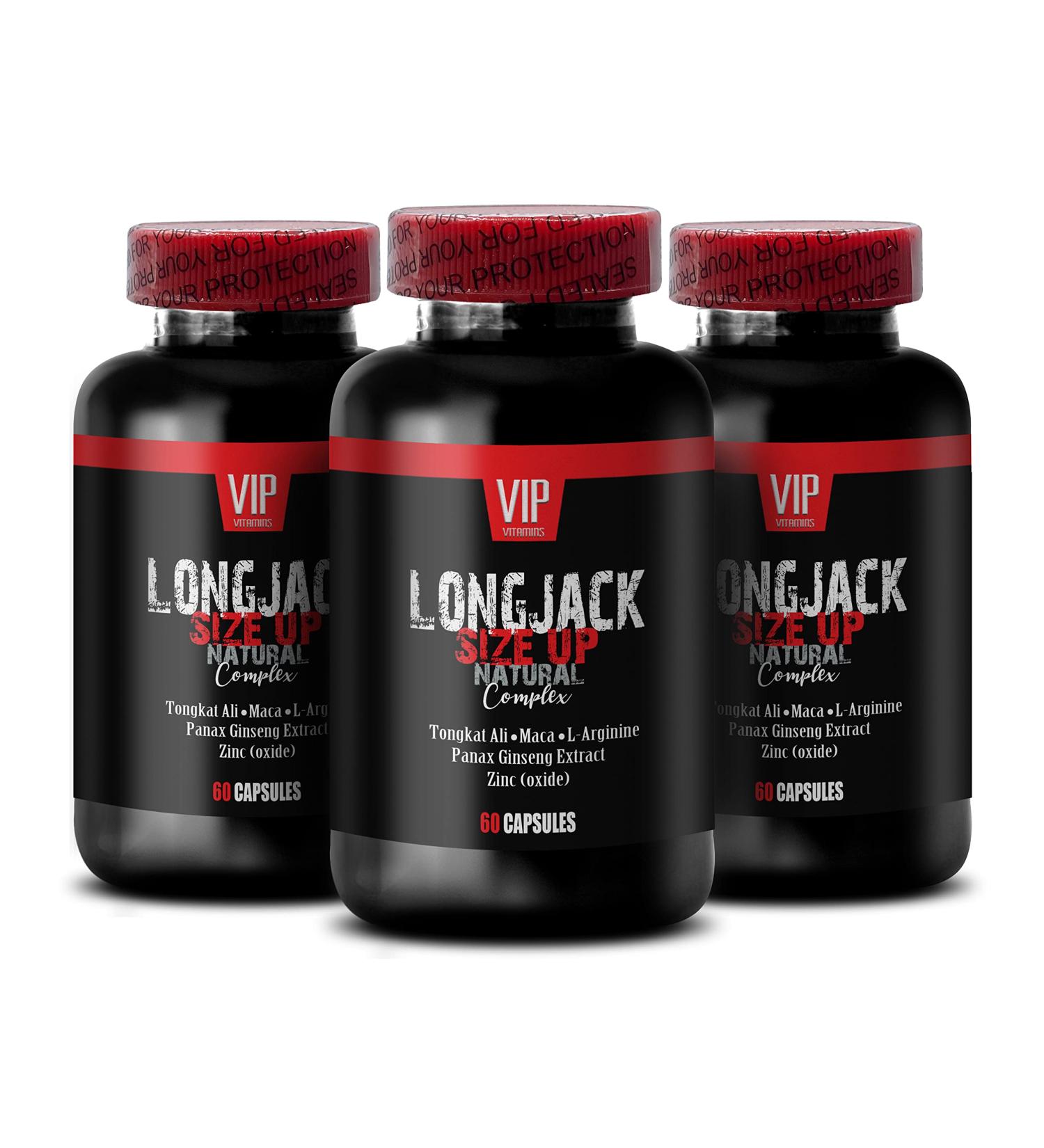 Eurycoma Longifolia Jack Extract - Longjack Size Up Natural Complex - Tongkat Ali, Maca, L-Arginine Supplement for Men - 3 Bottles (180 Capsules) - Buy Online on GoSupps.com