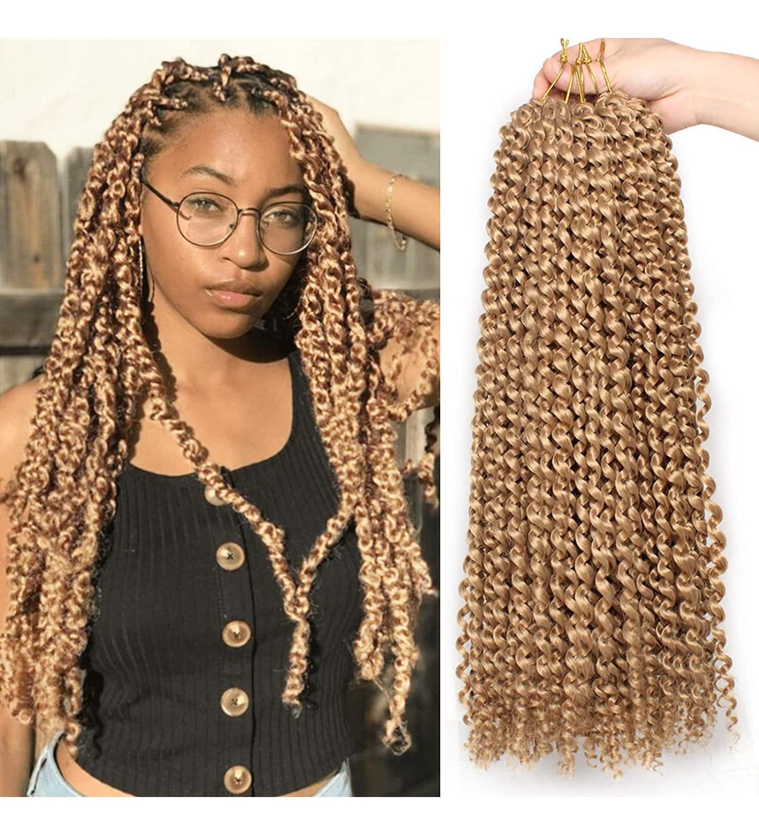 Xtrend Passion Twist Hair - 7 Packs 61cm Bohemian Braids for Distressed Locs Brown Water Wave Crochet Braiding Hair Synthetic Fiber 18 Strands/Pack (27#) - International Shipping Available - Buy Online on GoSupps.com