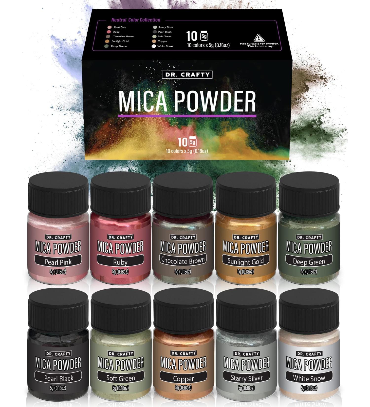 Mica Powder for Epoxy Resin - Candle Making and Crafts | Pigment Powder for Resin - Epoxy and Candle Dye | Neutral Shade - Buy Online on GoSupps.com
