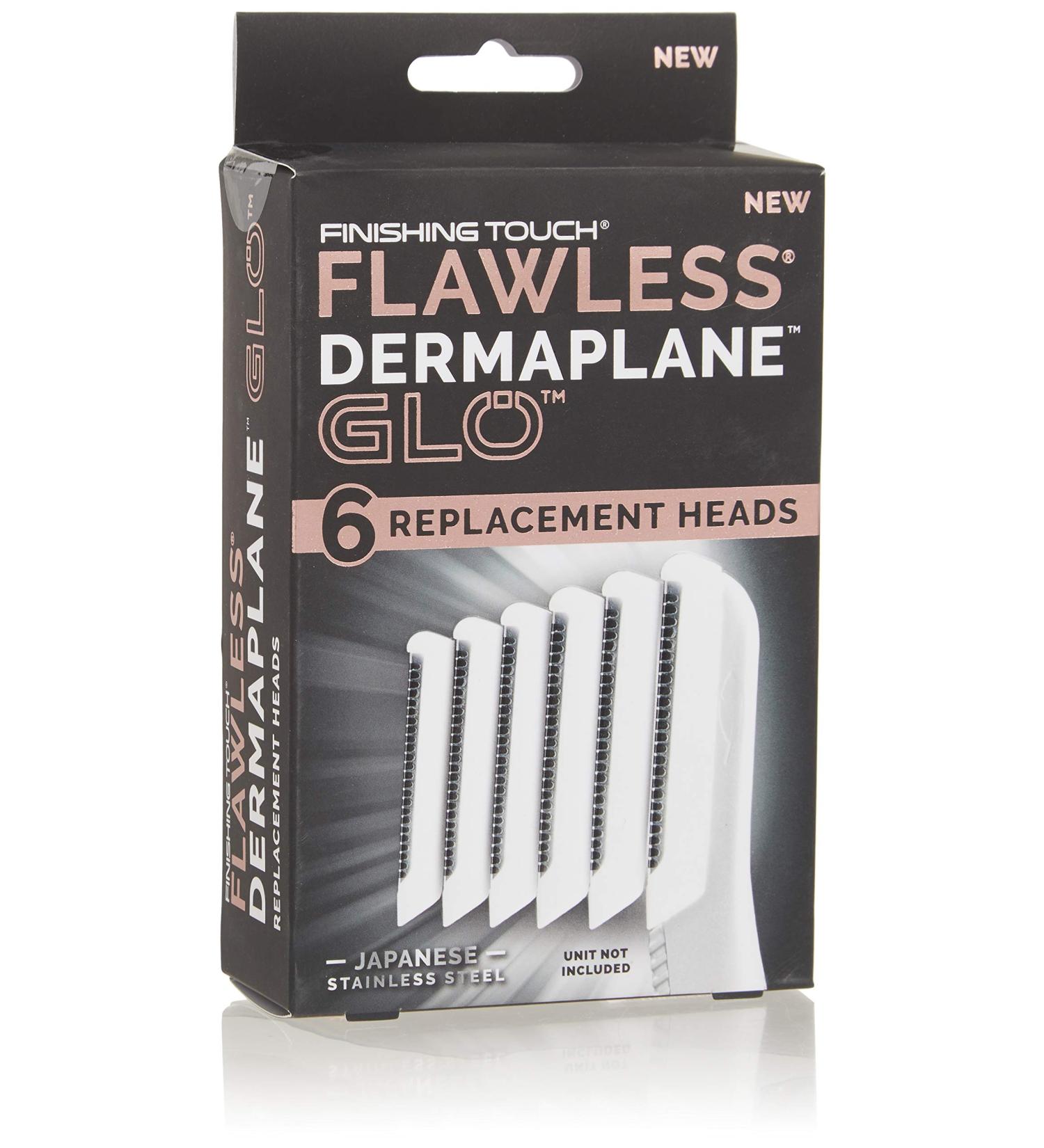 Finishing Touch Flawless Dermaplane Glo Facial Exfoliator Replacement Heads - White, 6 Count - Buy Online on GoSupps.com