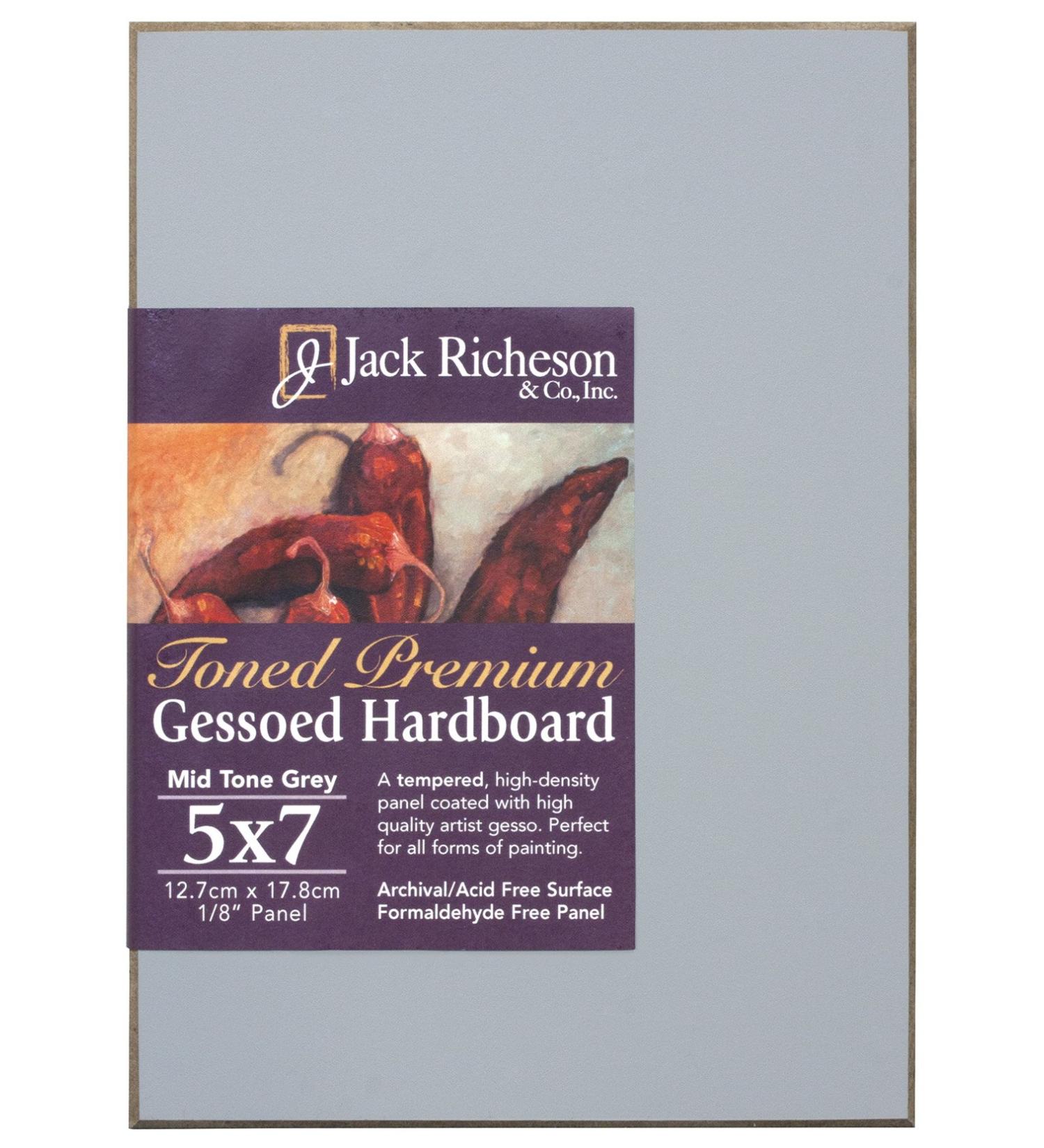Jack Richeson Richeson Mid Grey Toned Gessoed 1/8 Hardboard 5x7