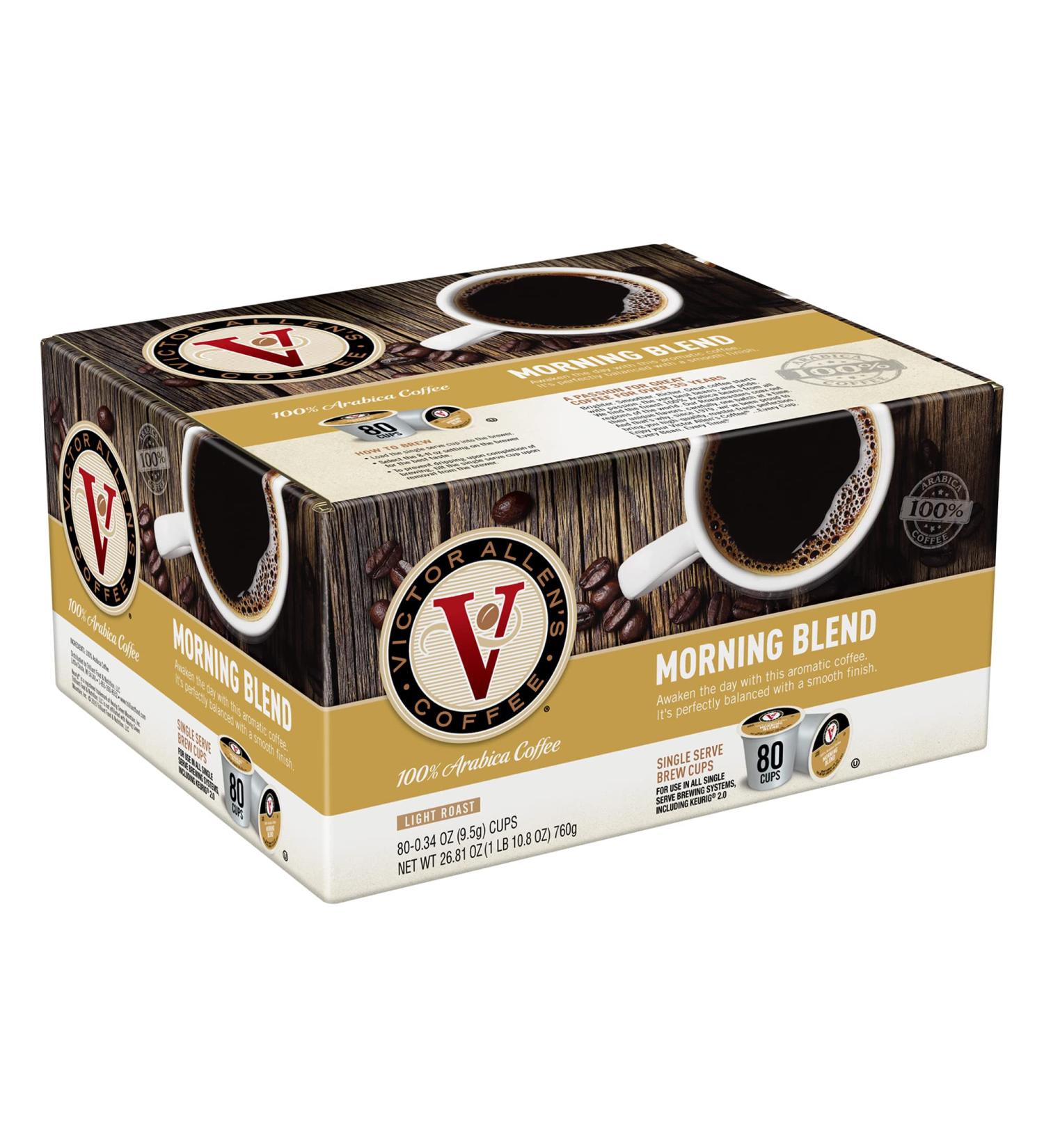 Victor Allen's Morning Blend Coffee K-Cups - 80 Count - Buy Online on GoSupps.com