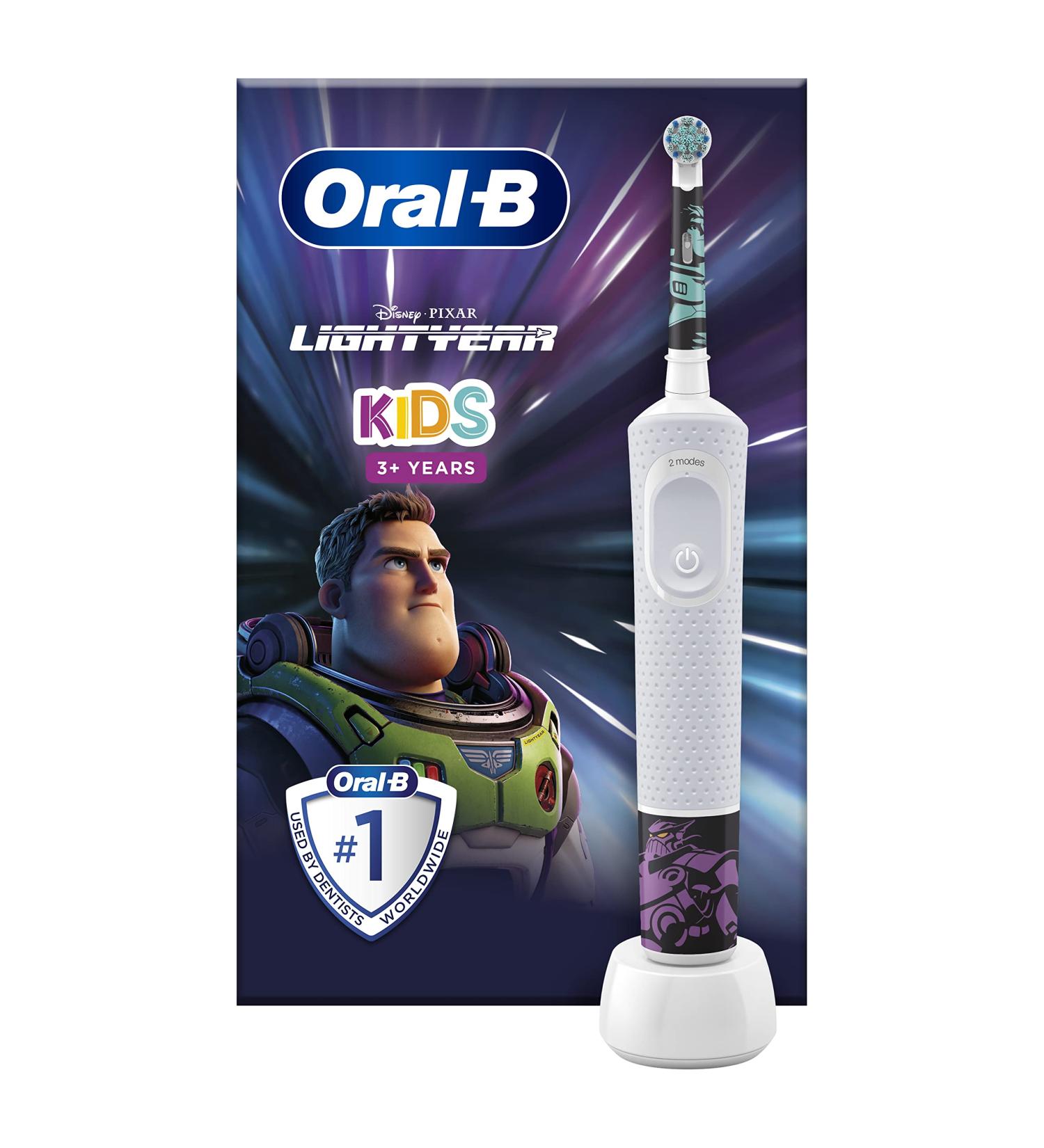 Oral-B Kids Electric Toothbrush Disney Buzz Lightyear Handle | Ages 3 and Up | White (Pack of 1) - Buy Online on GoSupps.com