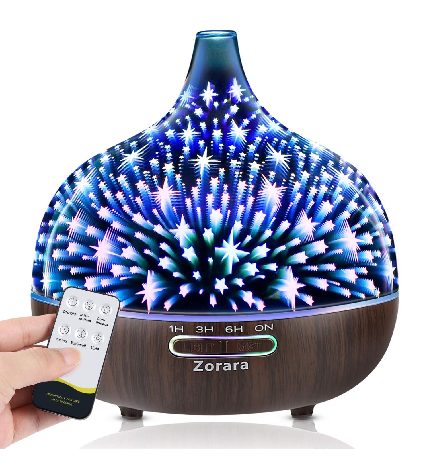 500ml Aroma Diffuser with Remote Control | Ultra-Sonic Humidifier & Fragrance Lamp for Essential Oils | 7-Color LED Aromatherapy | International Shipping Available - Buy Online on GoSupps.com