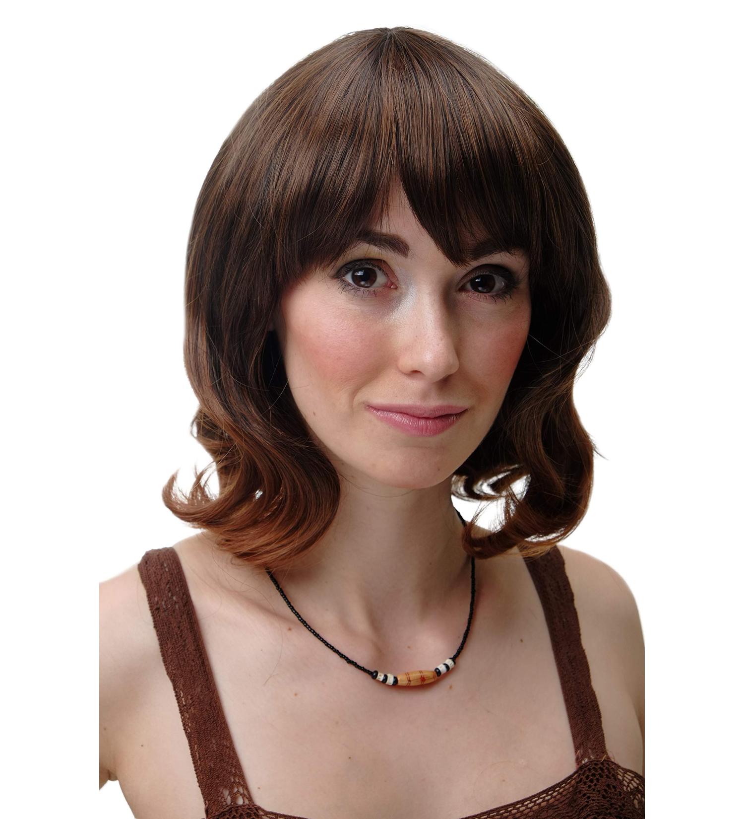 Buy WIG ME UP 2384-2T30 Short Wavy Ladies Wig - Dark Brown with Reddish Brown Tips - International Shipping Available - Buy Online on GoSupps.com