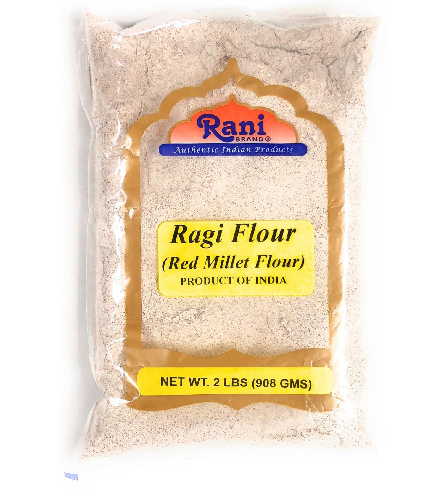 Rani Raggi Flour (Finger Millet) 2lbs (32oz) Bulk  All Natural | Vegan | Gluten Friendly | NON-GMO | Indian Origin 2 Pound (Pack of 1)