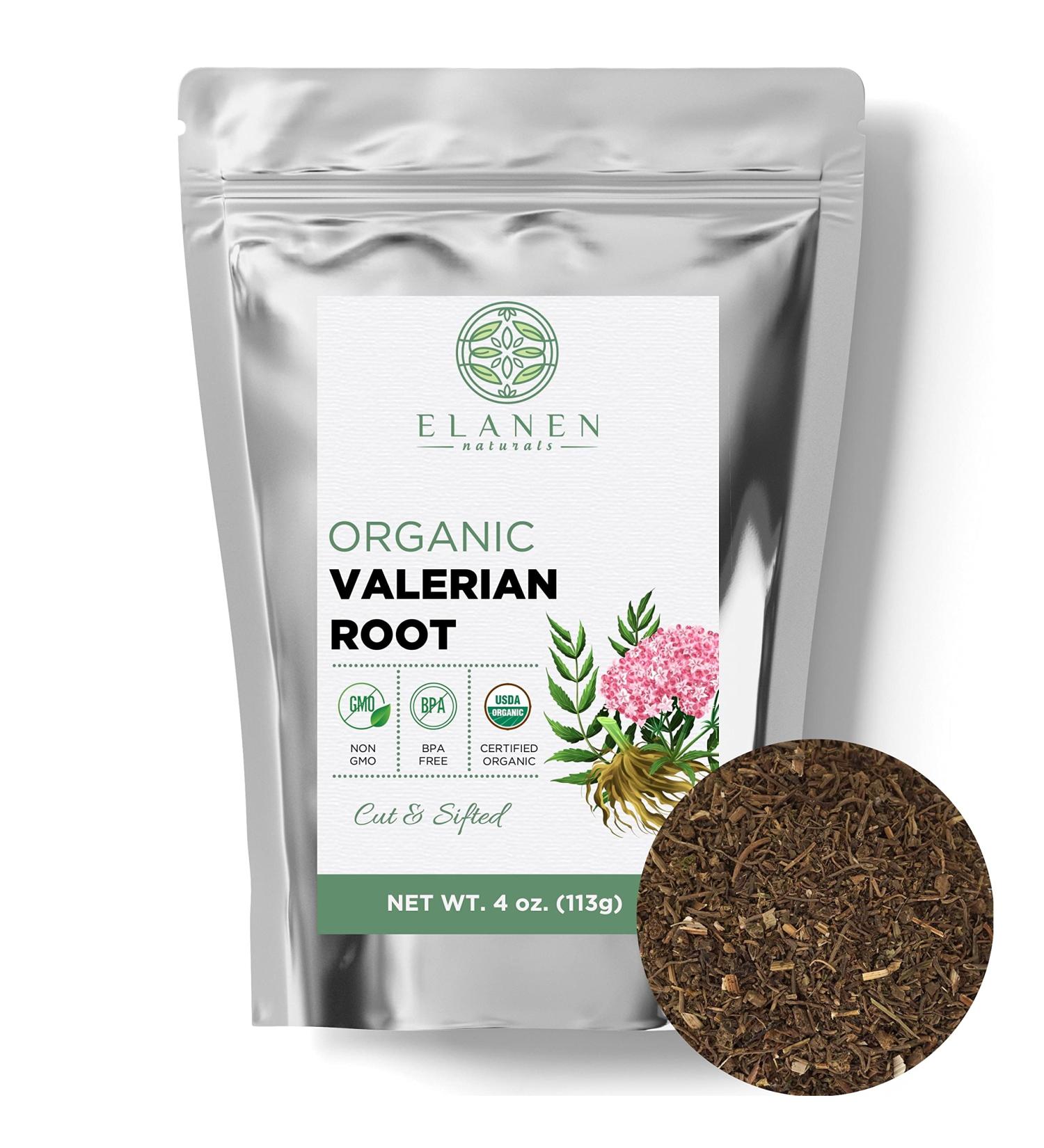 Organic Valerian Root 4 oz - USDA Certified Herb for Tea - Valeriana Valerian Root Loose Leaf - 4 Ounce - Buy Online on GoSupps.com