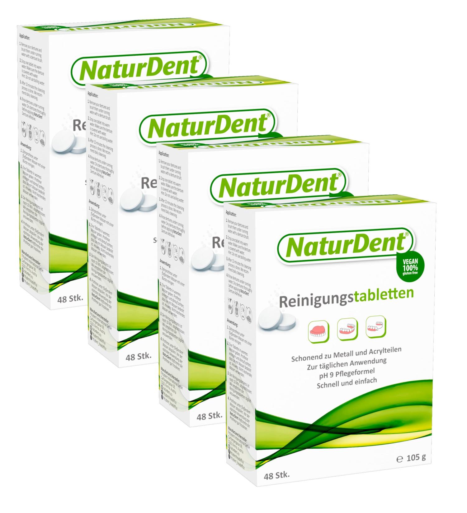 Buy NaturDent 4x Cleaning Tablets (48 pcs) - Effective Dental Care for Healthy Teeth | International Shipping Available - Buy Online on GoSupps.com