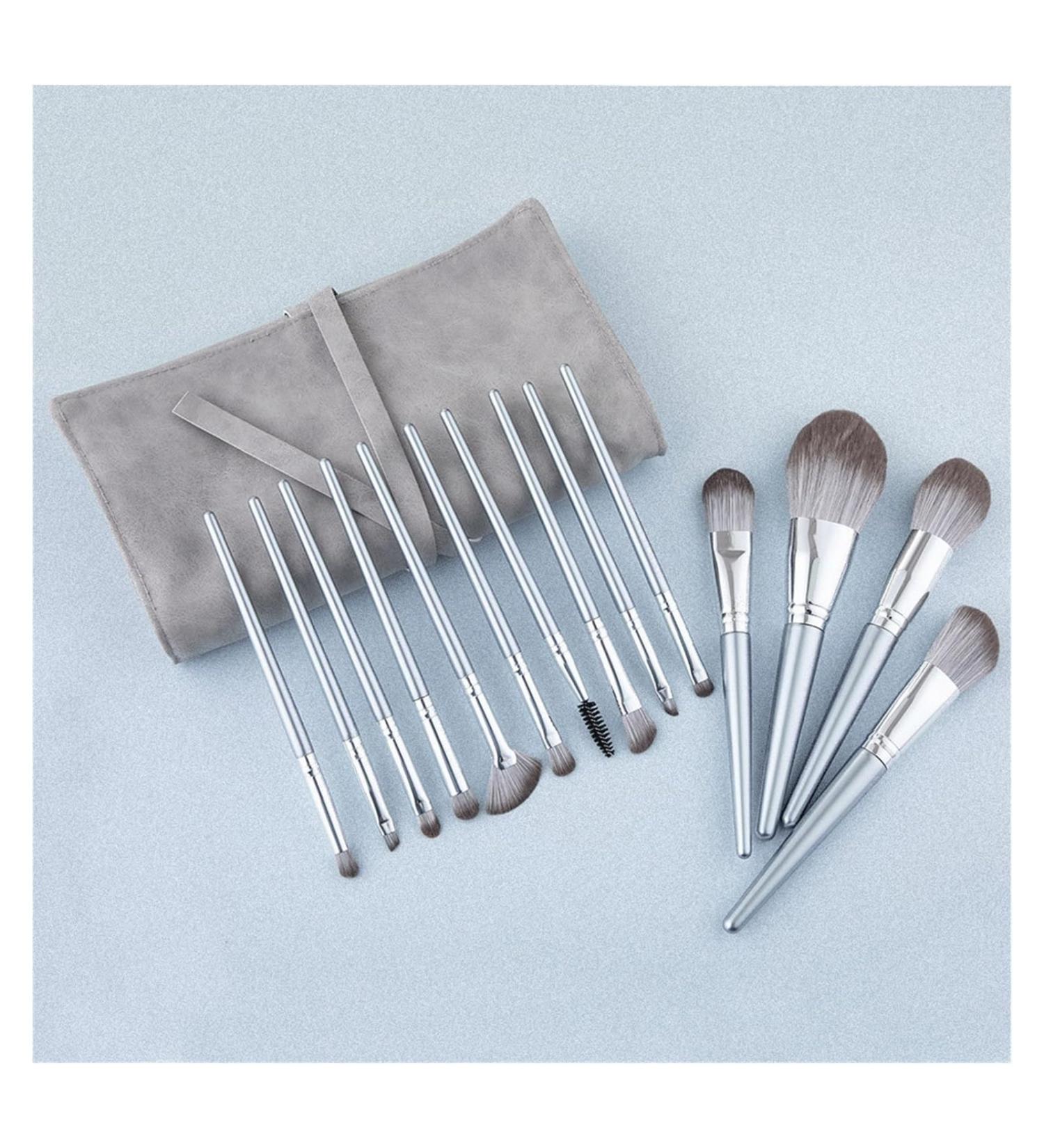 14-Piece Makeup Brush Set - Complete Powder & Eye Shadow Brushes for Flawless Application | International Shipping Available - Buy Online on GoSupps.com