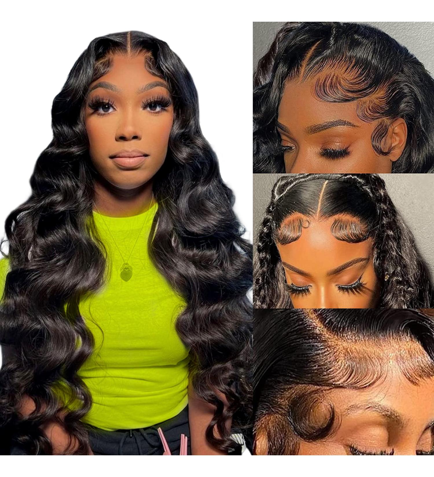 GRRWig Body Wave 20 Lace Front Human Hair Wig for Black Women - 150% Density HD Transparent Lace Frontal Wig with Baby Hair, Pre Plucked & Bleached Knots - Buy Online on GoSupps.com