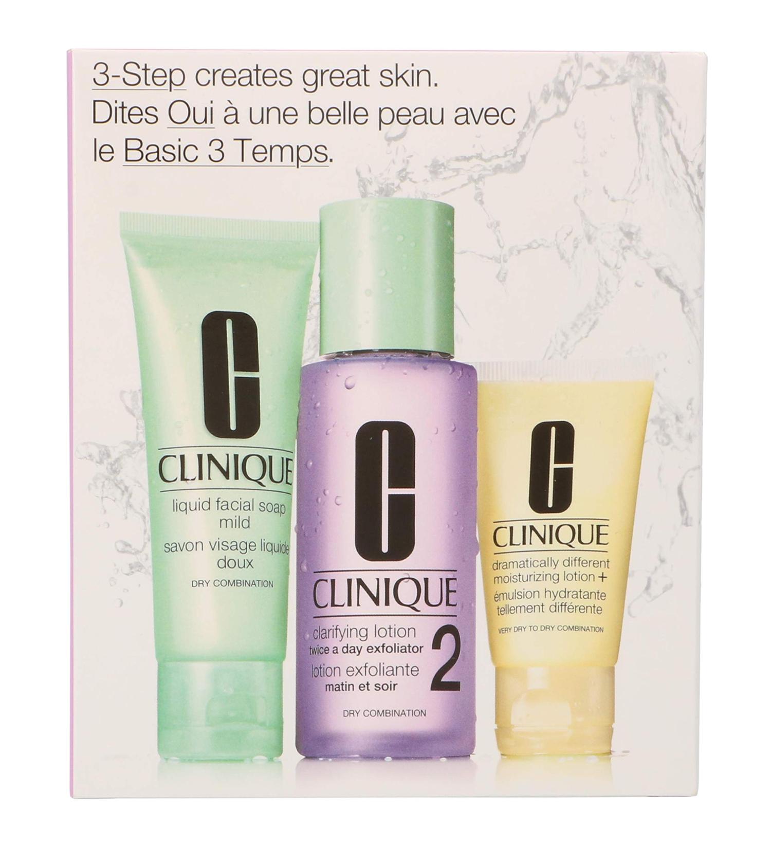 Clinique 3 STEP INTRO SYSTEM - DRY TO NORMAL SKIN (TYPE II) - Buy Online on GoSupps.com