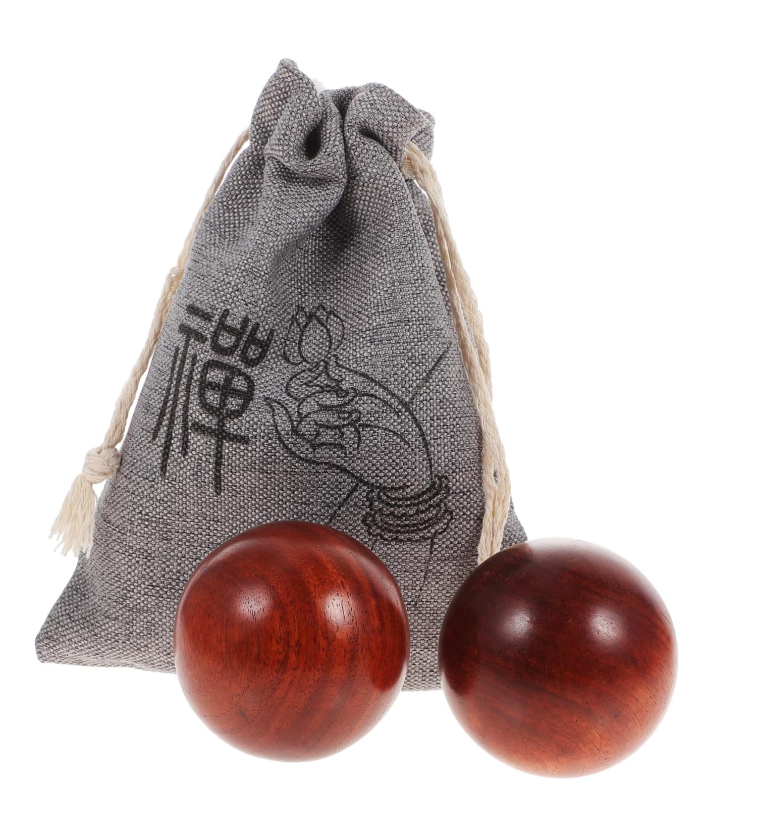 Kombiuda Hand Massage Balls Set - Portable Wooden Handballs for Relaxation & Therapy - Handmade Small Massage Balls for Stress Relief - Buy Online on GoSupps.com
